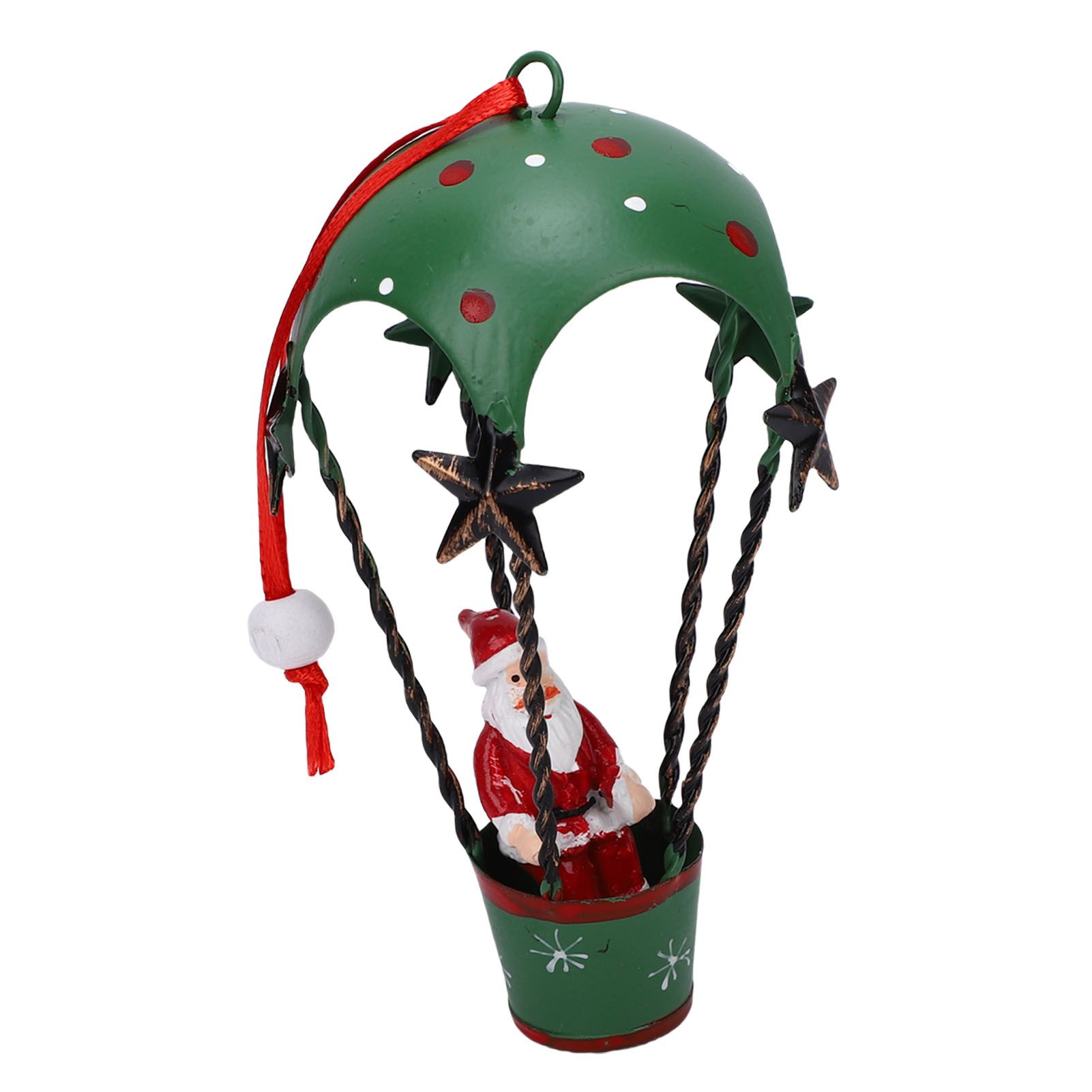Xmas Tree Santa Ornament Vintage Iron Hanging Xmas Tree Santa Decoration for view 8