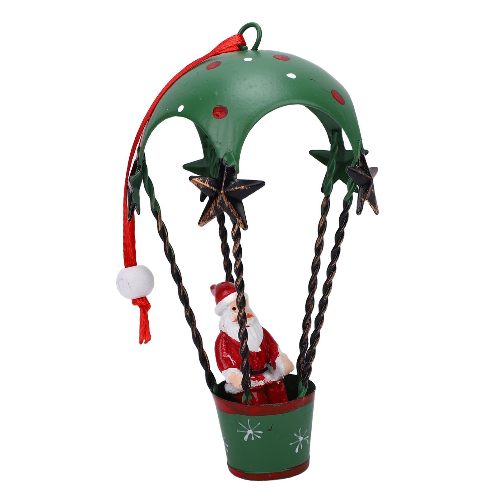 Xmas Tree Santa Ornament Vintage Iron Hanging Xmas Tree Santa Decoration for view 9