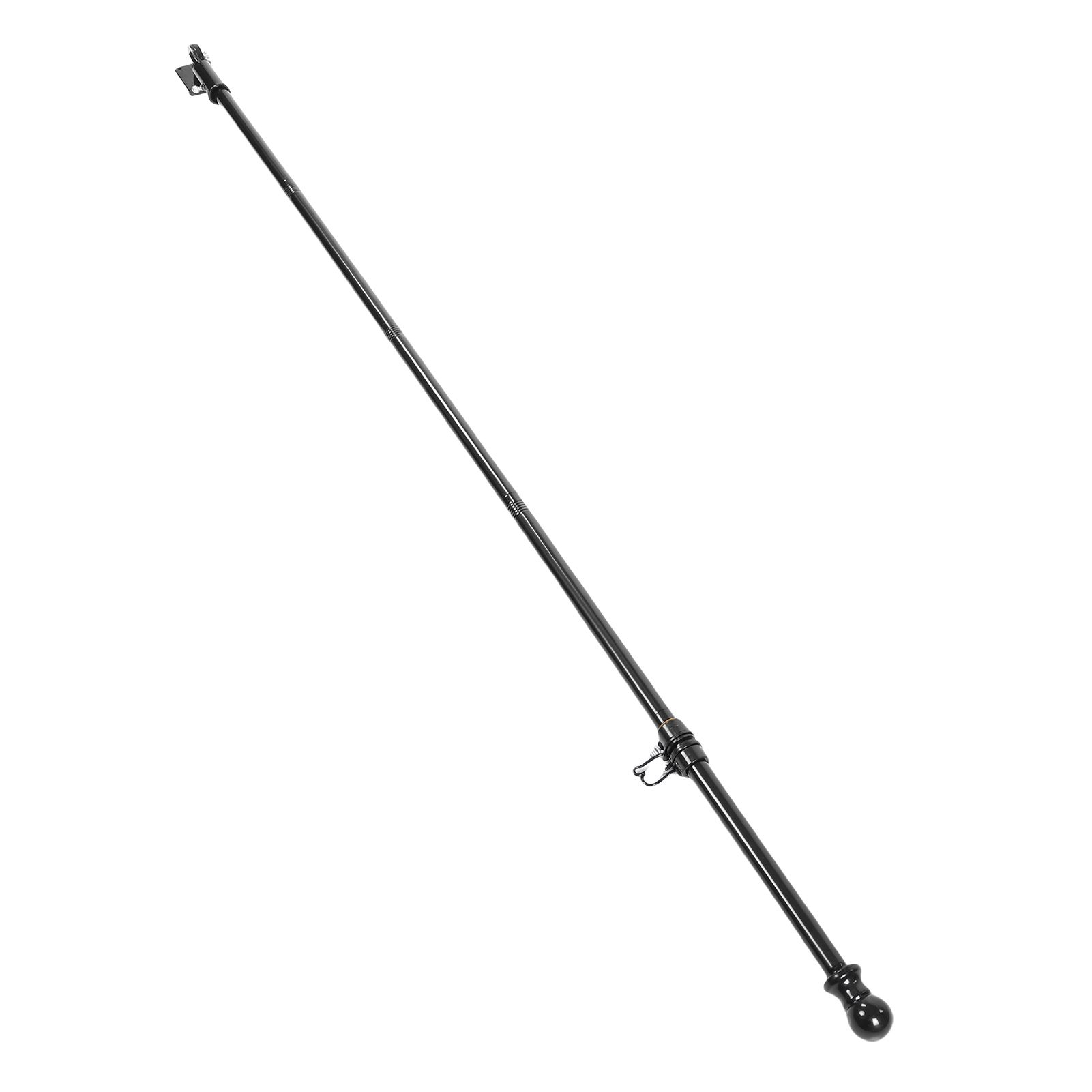 6FT Flag Pole Kit Stainless Steel Weather Proof Anti Tangling Adjustable Wall view 6