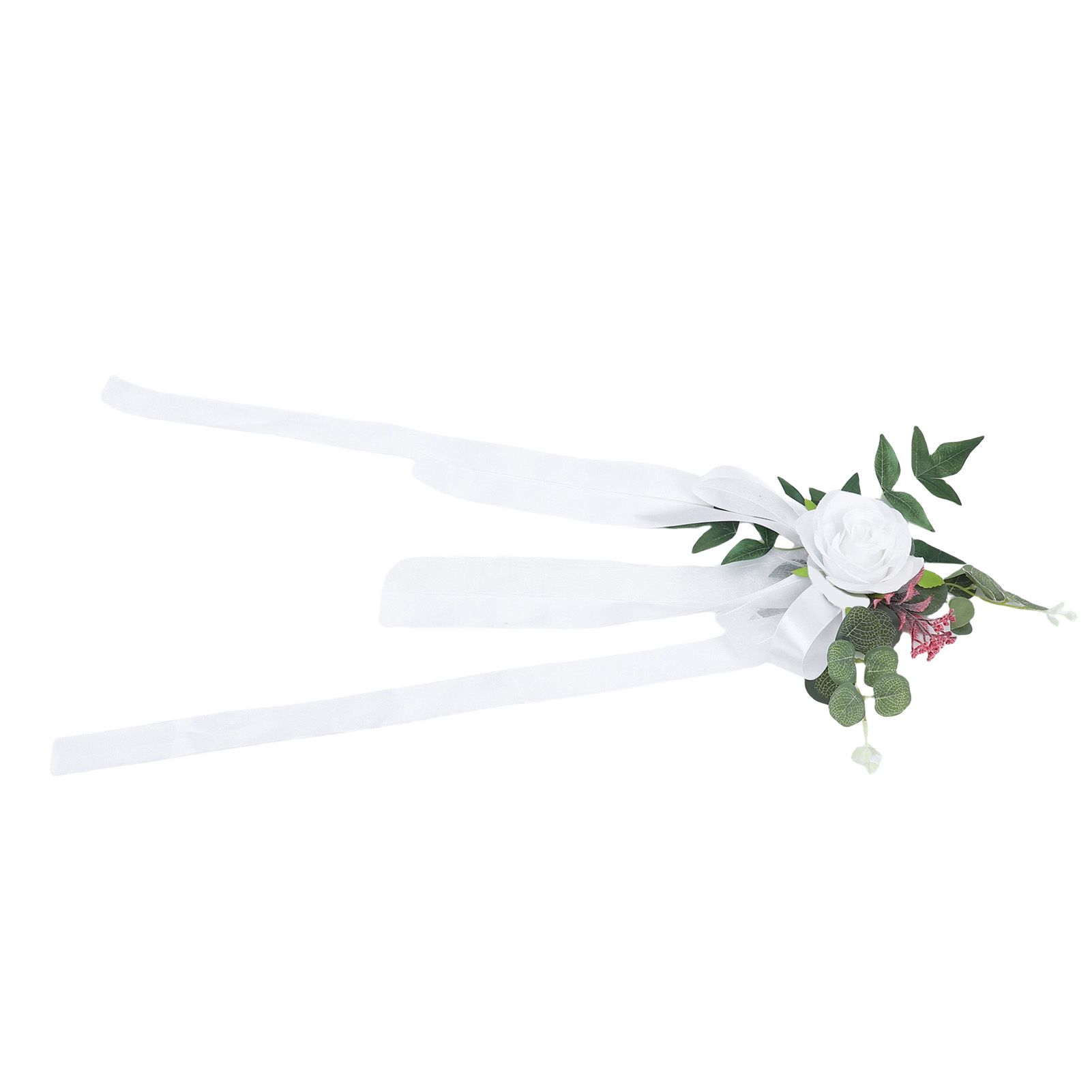 Wedding Chair Silk Flower Decoration Realistic Chair Back Floral Decor for view 6