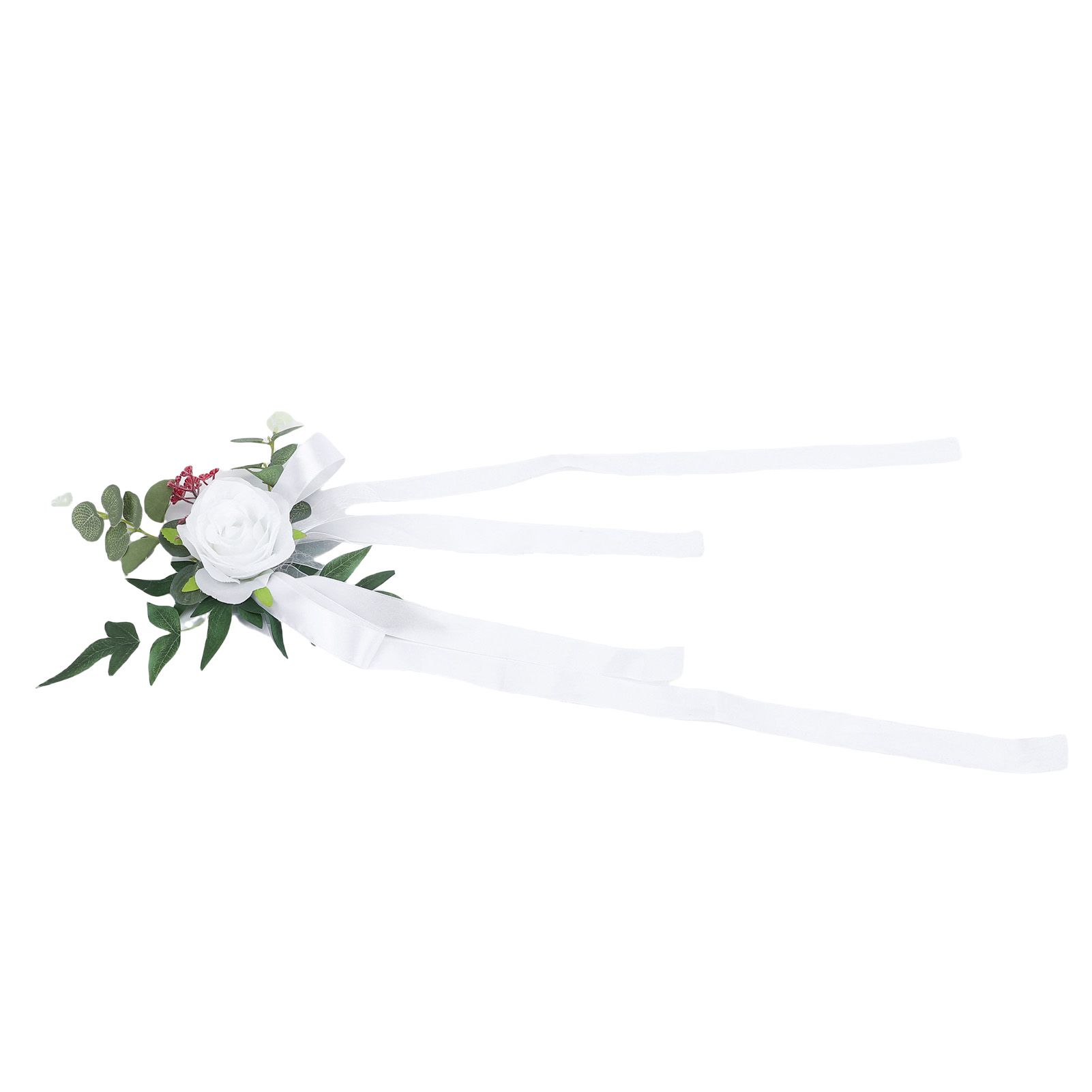 Wedding Chair Silk Flower Decoration Realistic Chair Back Floral Decor for view 10
