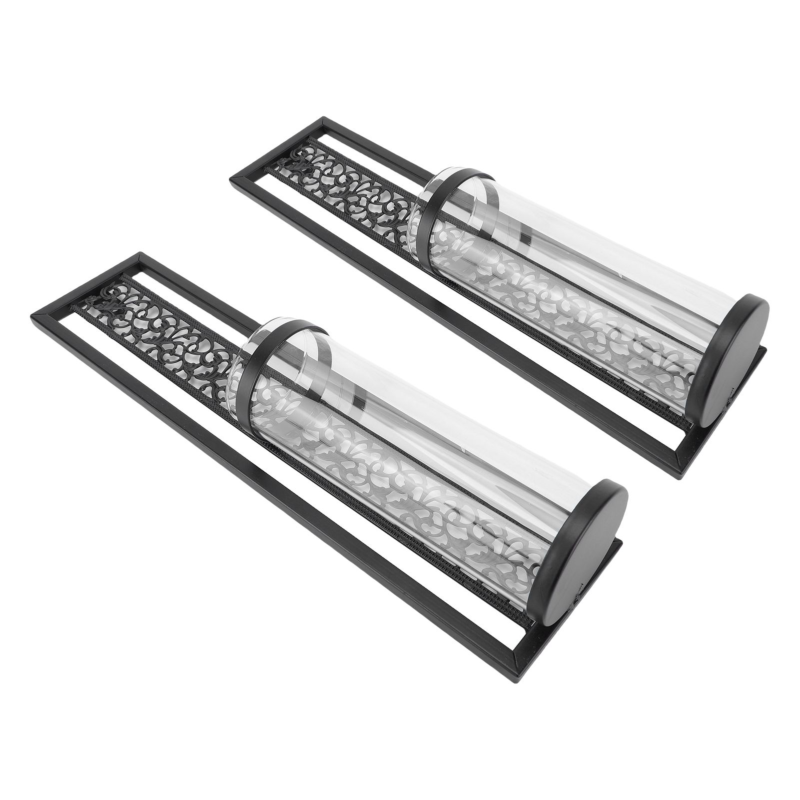 2pcs Wall Candle Holder Vintage Hollowed Candle Holder Metal Wall Art with view 11