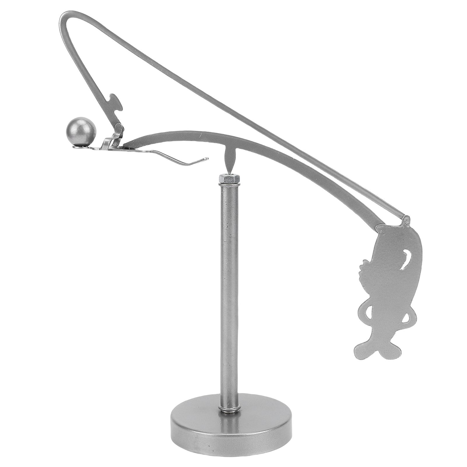 Fisherman Balancing Sculpture Metal Fisherman Kinetic Balancing Desk Toy for view 3