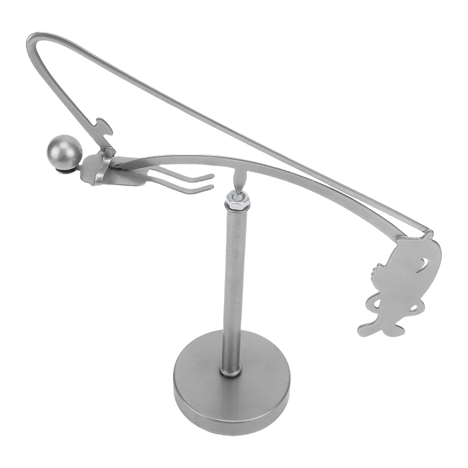 Fisherman Balancing Sculpture Metal Fisherman Kinetic Balancing Desk Toy for view 4