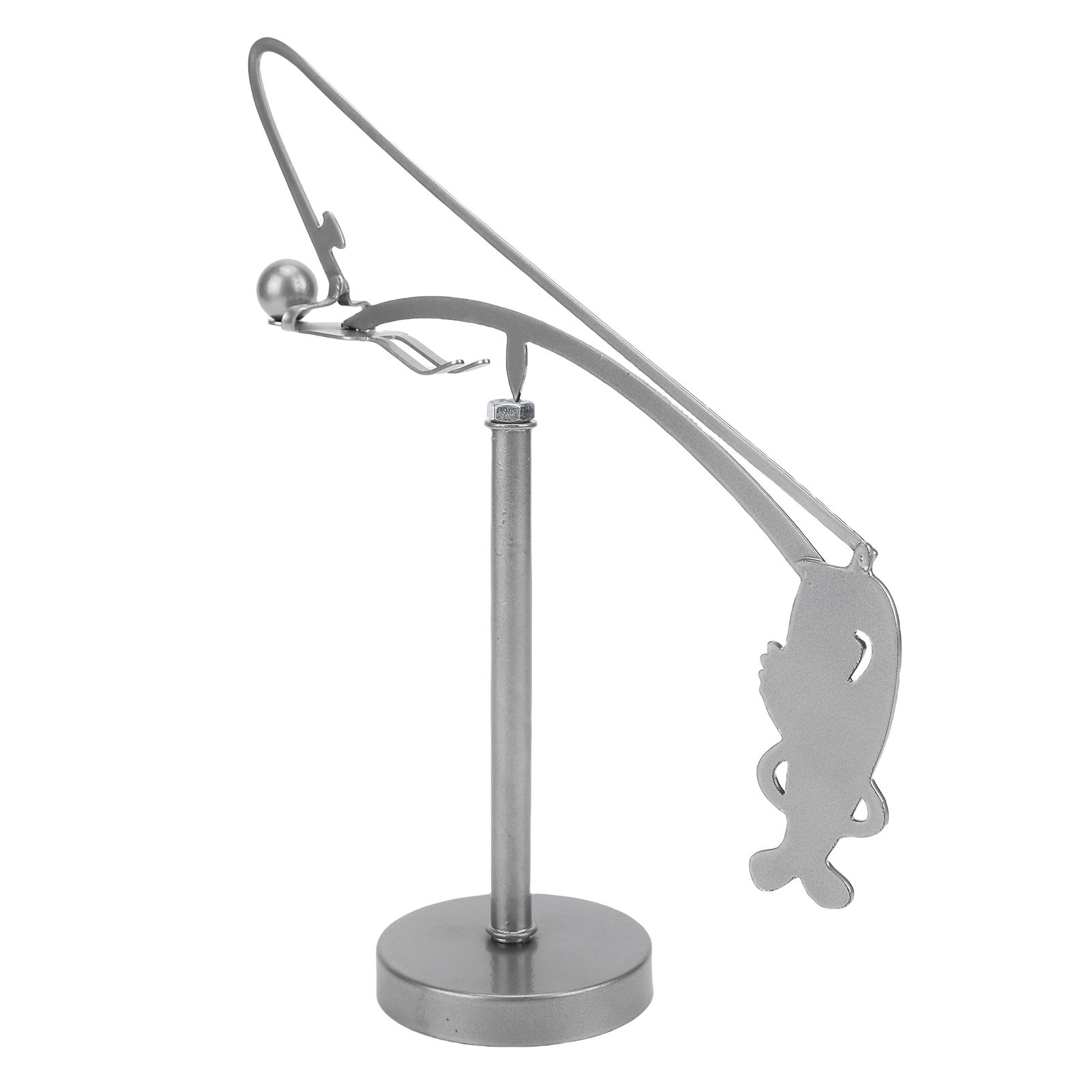 Fisherman Balancing Sculpture Metal Fisherman Kinetic Balancing Desk Toy for view 9