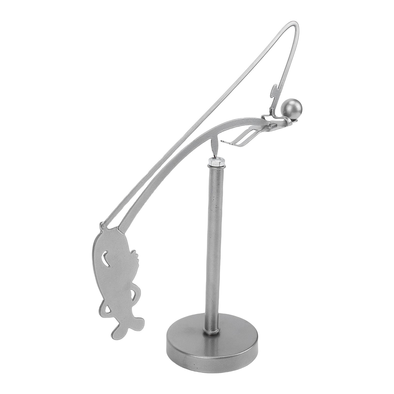 Fisherman Balancing Sculpture Metal Fisherman Kinetic Balancing Desk Toy for view 11