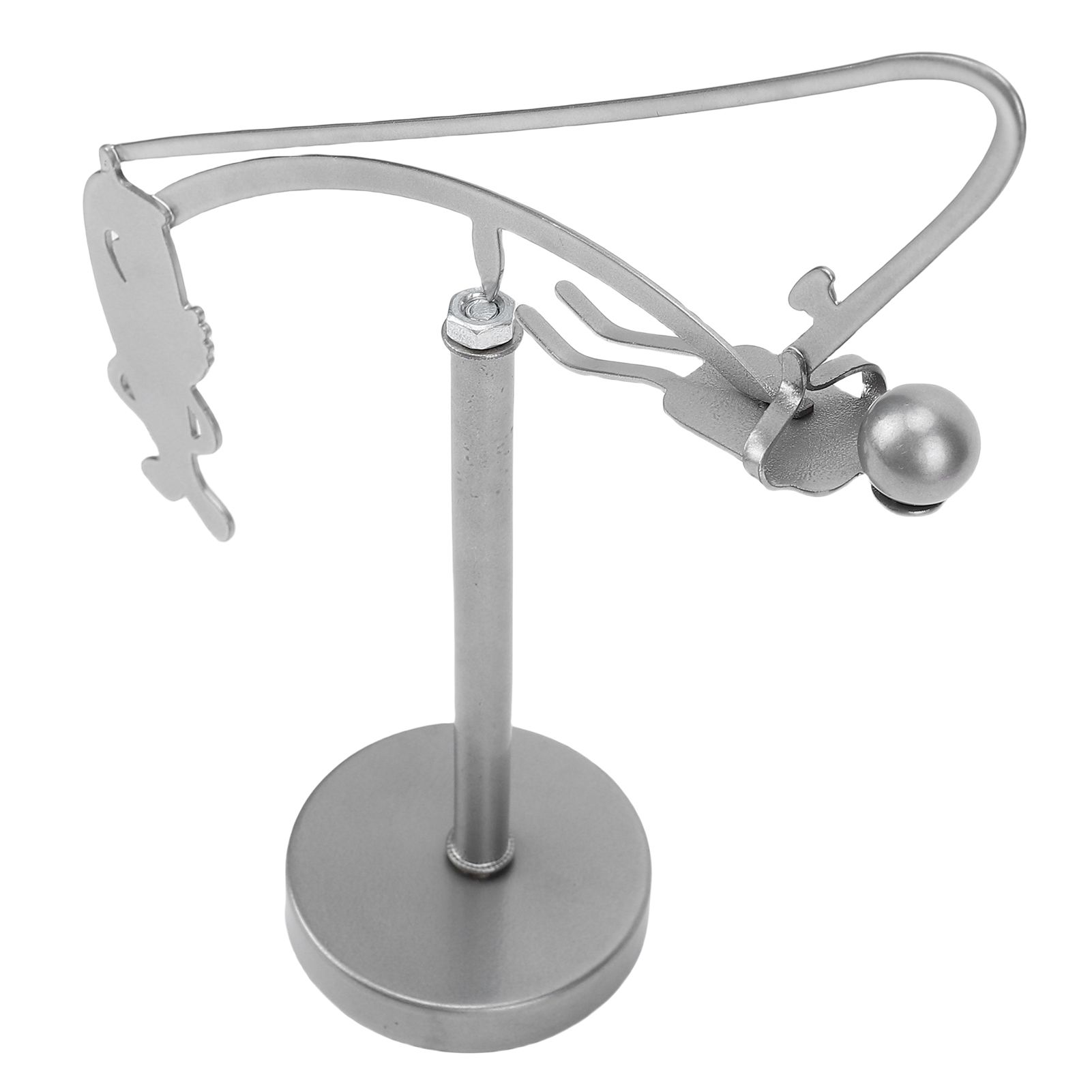 Fisherman Balancing Sculpture Metal Fisherman Kinetic Balancing Desk Toy for view 12