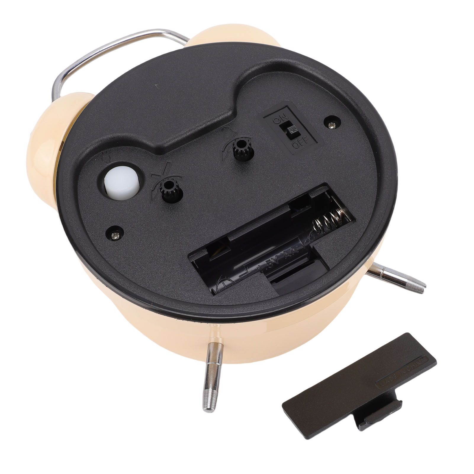 Metal Bell Alarm Clock with Night Light Silent Movement Wake Up Desktop Clock view 2