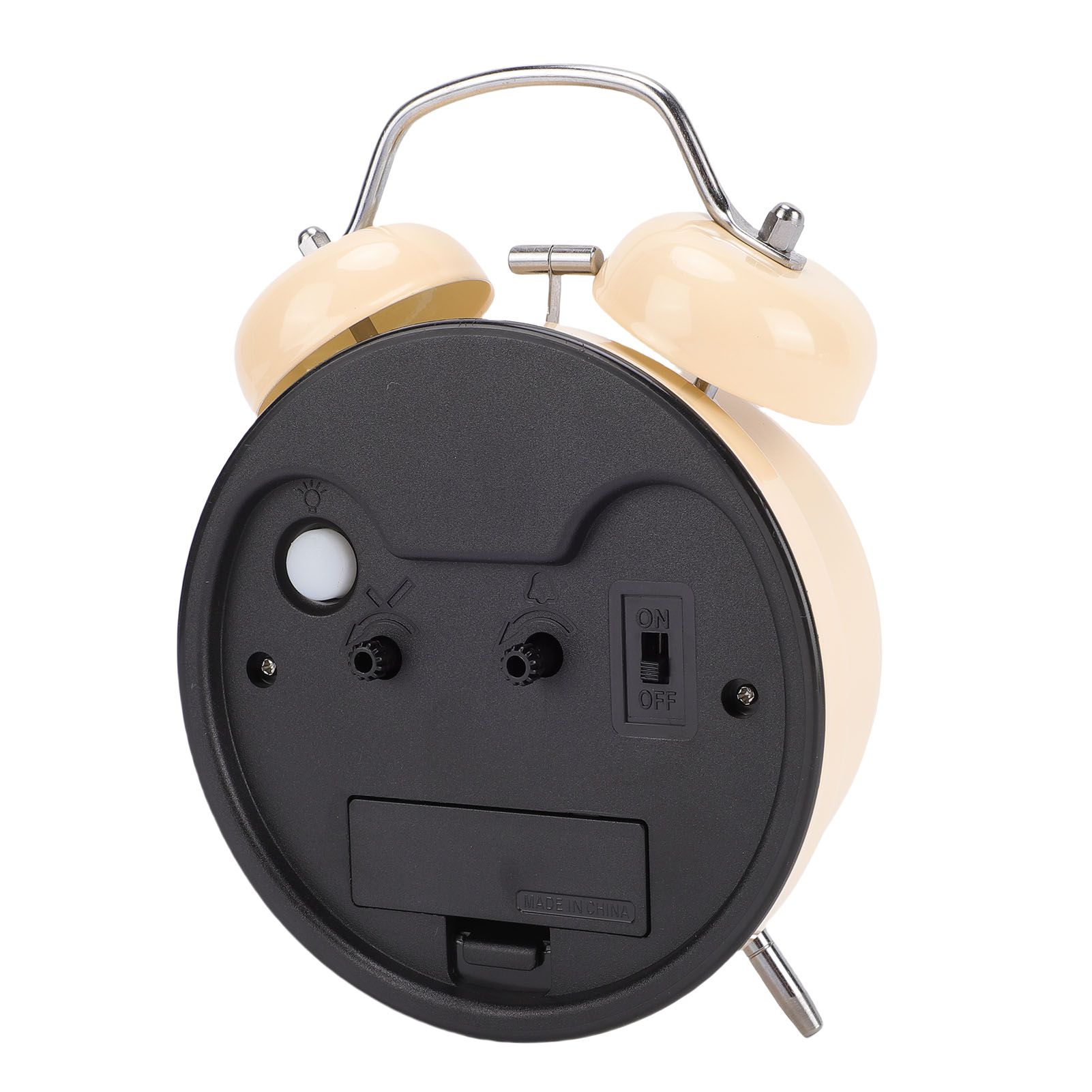 Metal Bell Alarm Clock with Night Light Silent Movement Wake Up Desktop Clock view 5