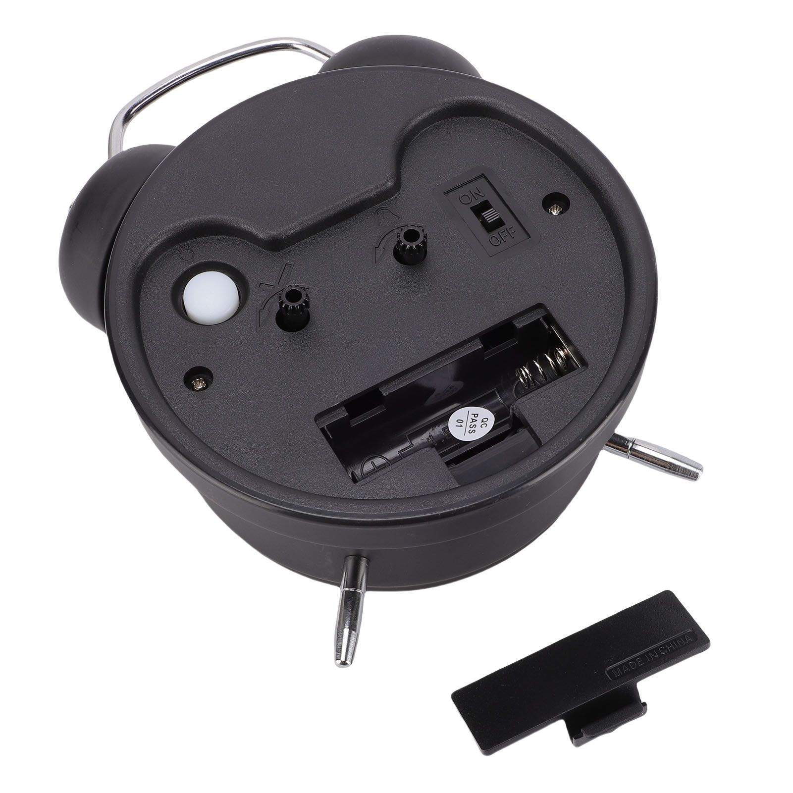 Metal Bell Alarm Clock with Night Light Silent Movement Wake Up Desktop Clock view 2