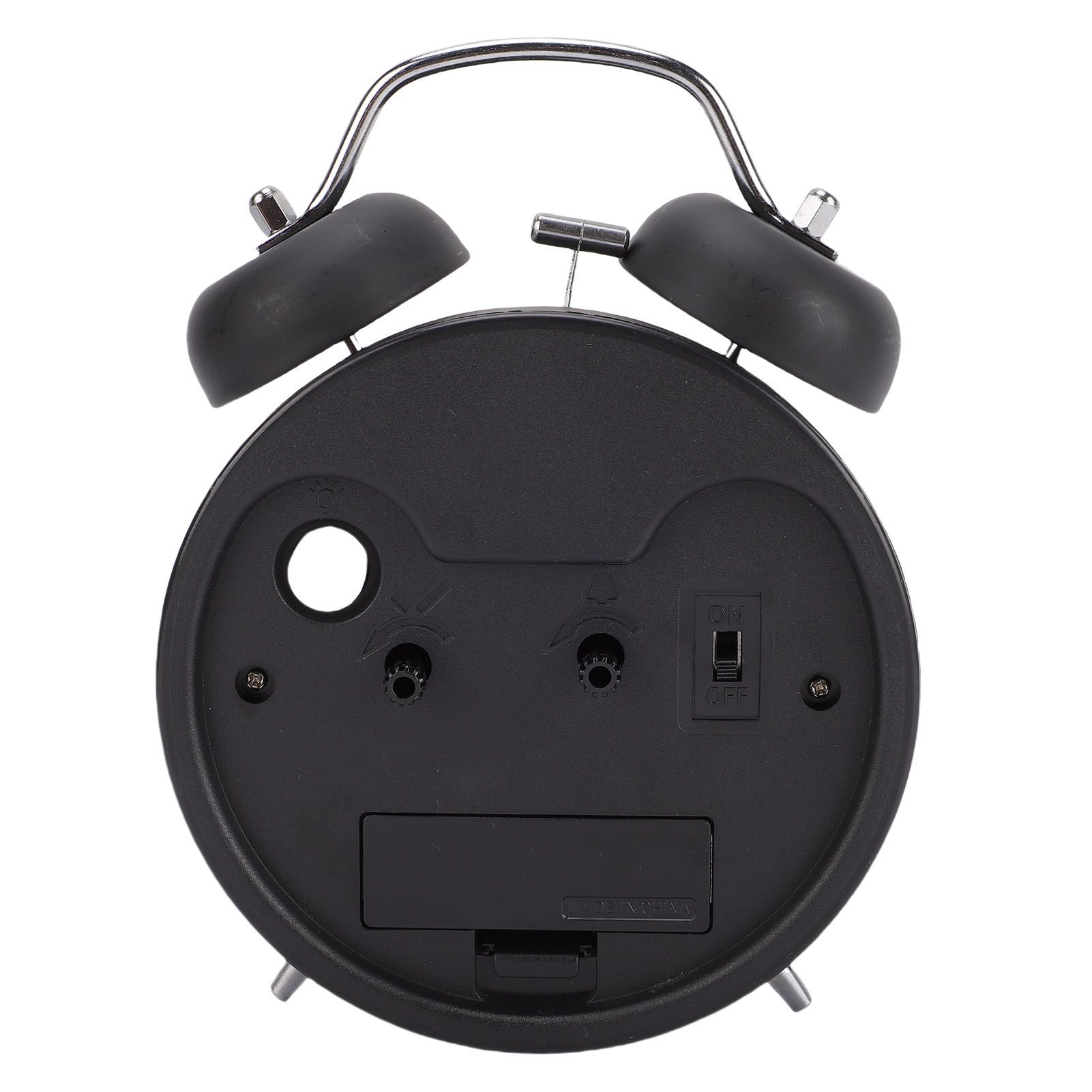 Metal Bell Alarm Clock with Night Light Silent Movement Wake Up Desktop Clock view 5