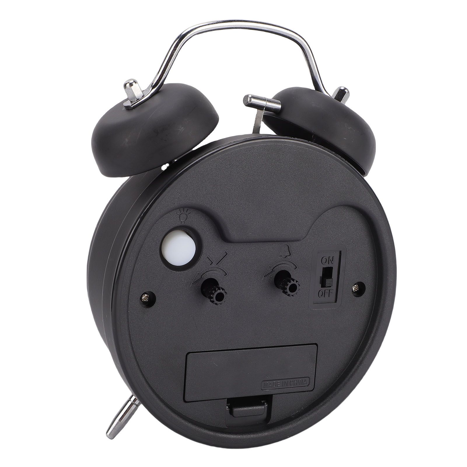 Metal Bell Alarm Clock with Night Light Silent Movement Wake Up Desktop Clock view 7