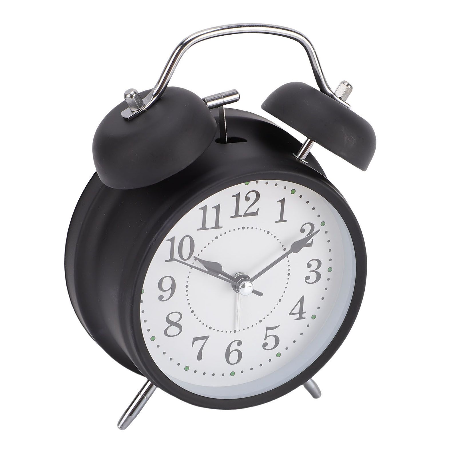 Metal Bell Alarm Clock with Night Light Silent Movement Wake Up Desktop Clock view 11