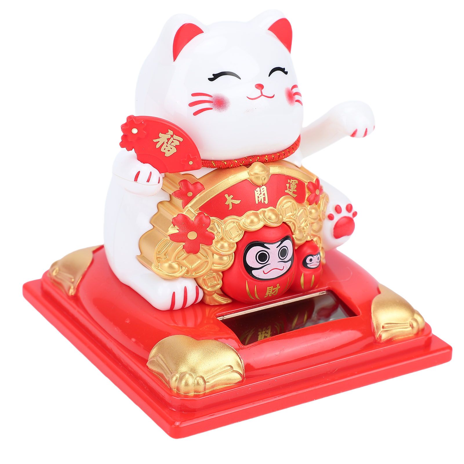 Lucky Cat Waving Arm Solar Powered Light Sensor Wealth Welcoming Fortune Cat view 10