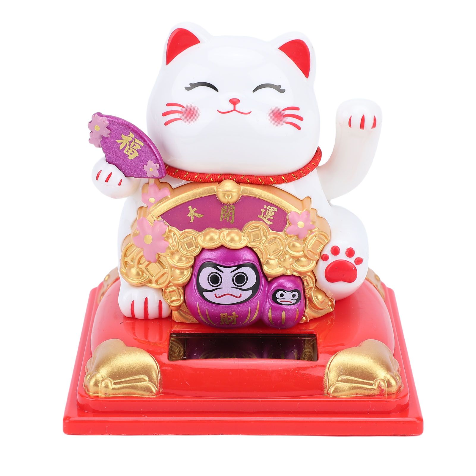 Lucky Cat Waving Arm Solar Powered Light Sensor Wealth Welcoming Fortune Cat — image 1