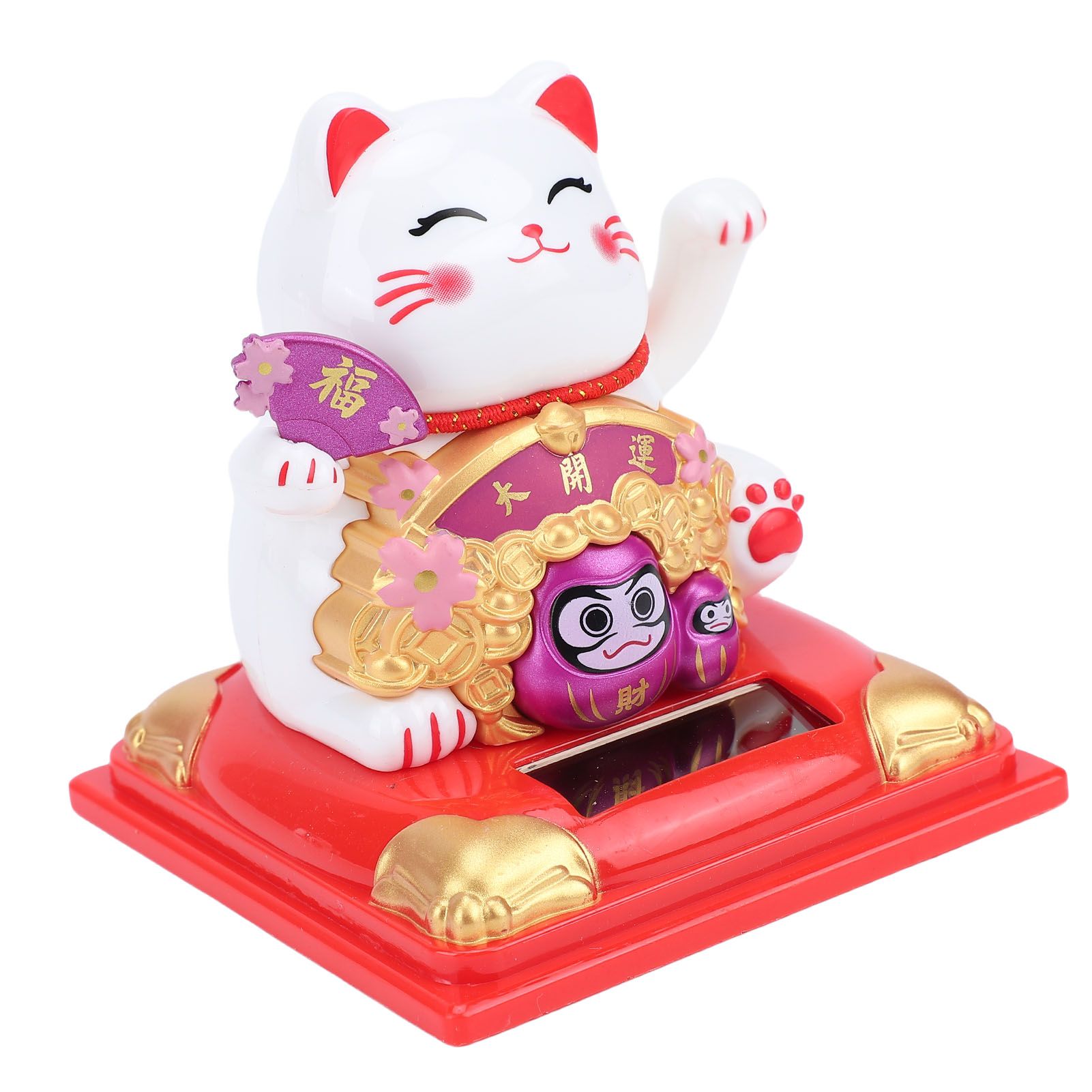 Lucky Cat Waving Arm Solar Powered Light Sensor Wealth Welcoming Fortune Cat view 6