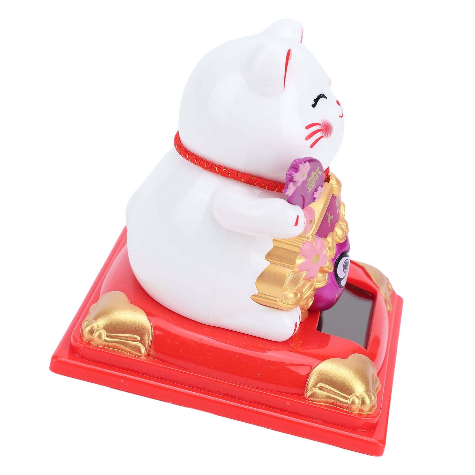Lucky Cat Waving Arm Solar Powered Light Sensor Wealth Welcoming Fortune Cat view 9