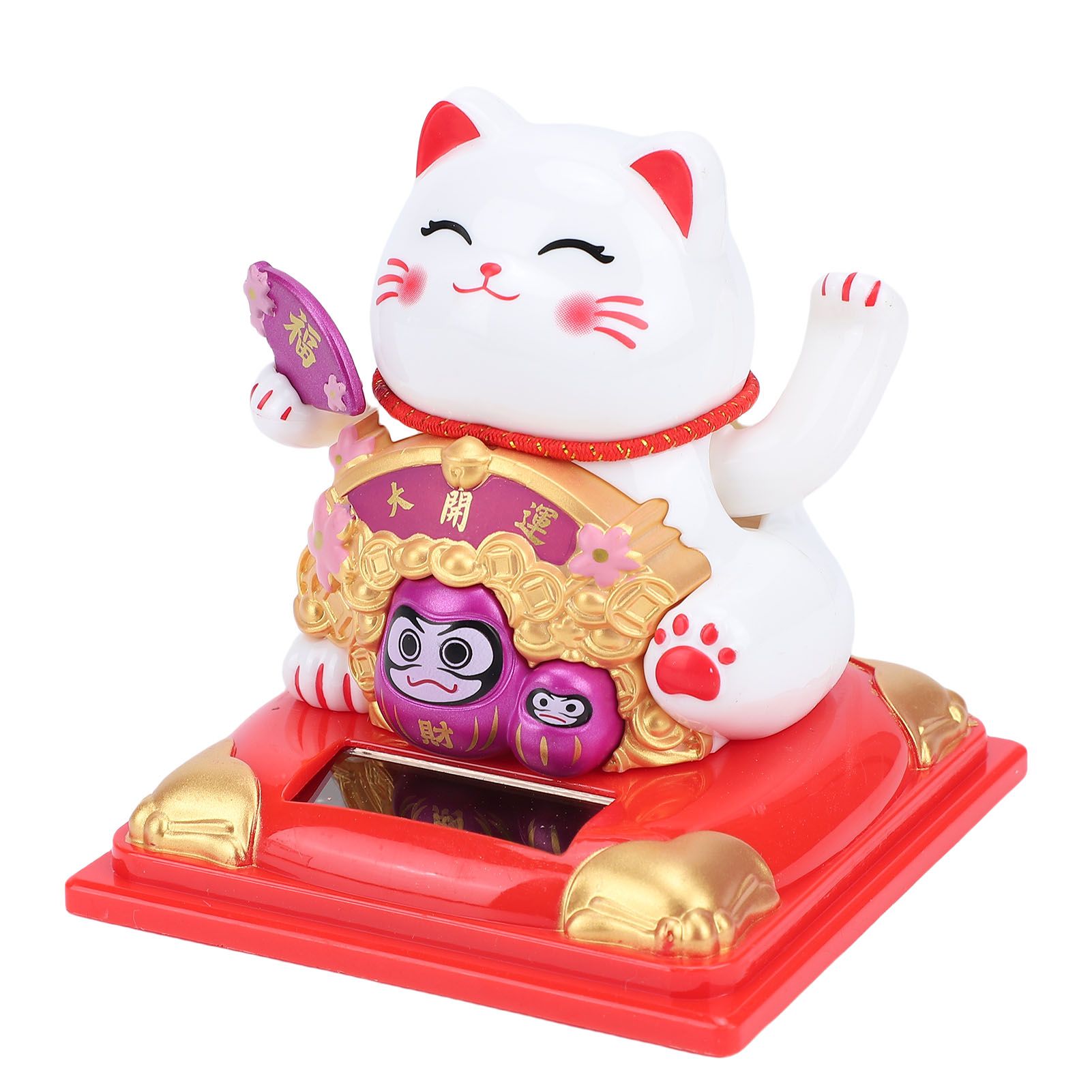 Lucky Cat Waving Arm Solar Powered Light Sensor Wealth Welcoming Fortune Cat view 12