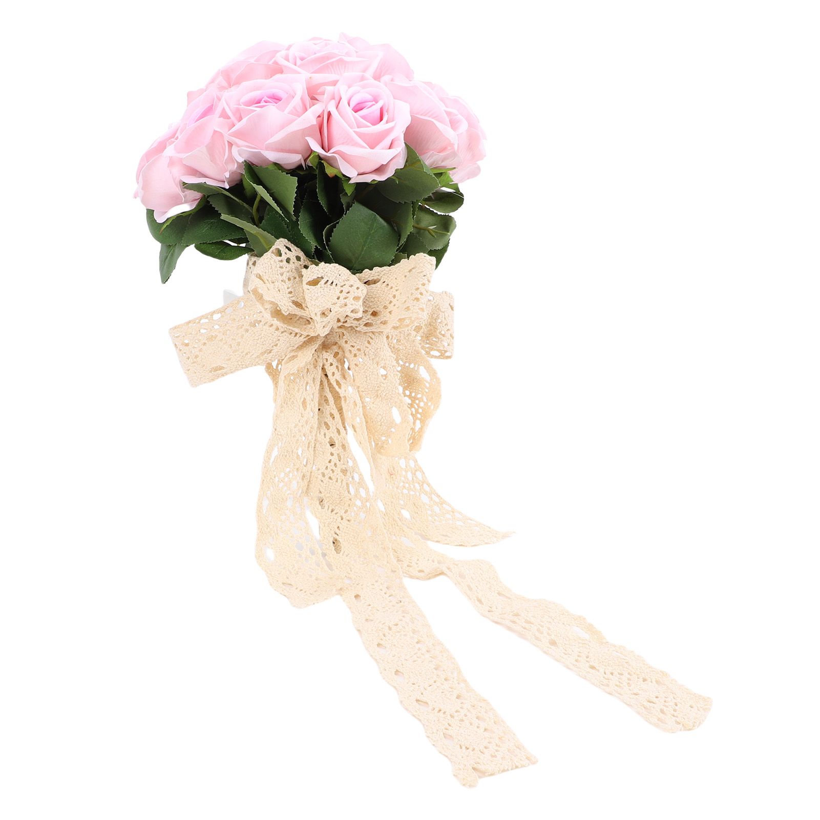 Artificial Wedding Bouquet Fade Proof Minimalist Realistic Silk Roses Bridal view 4