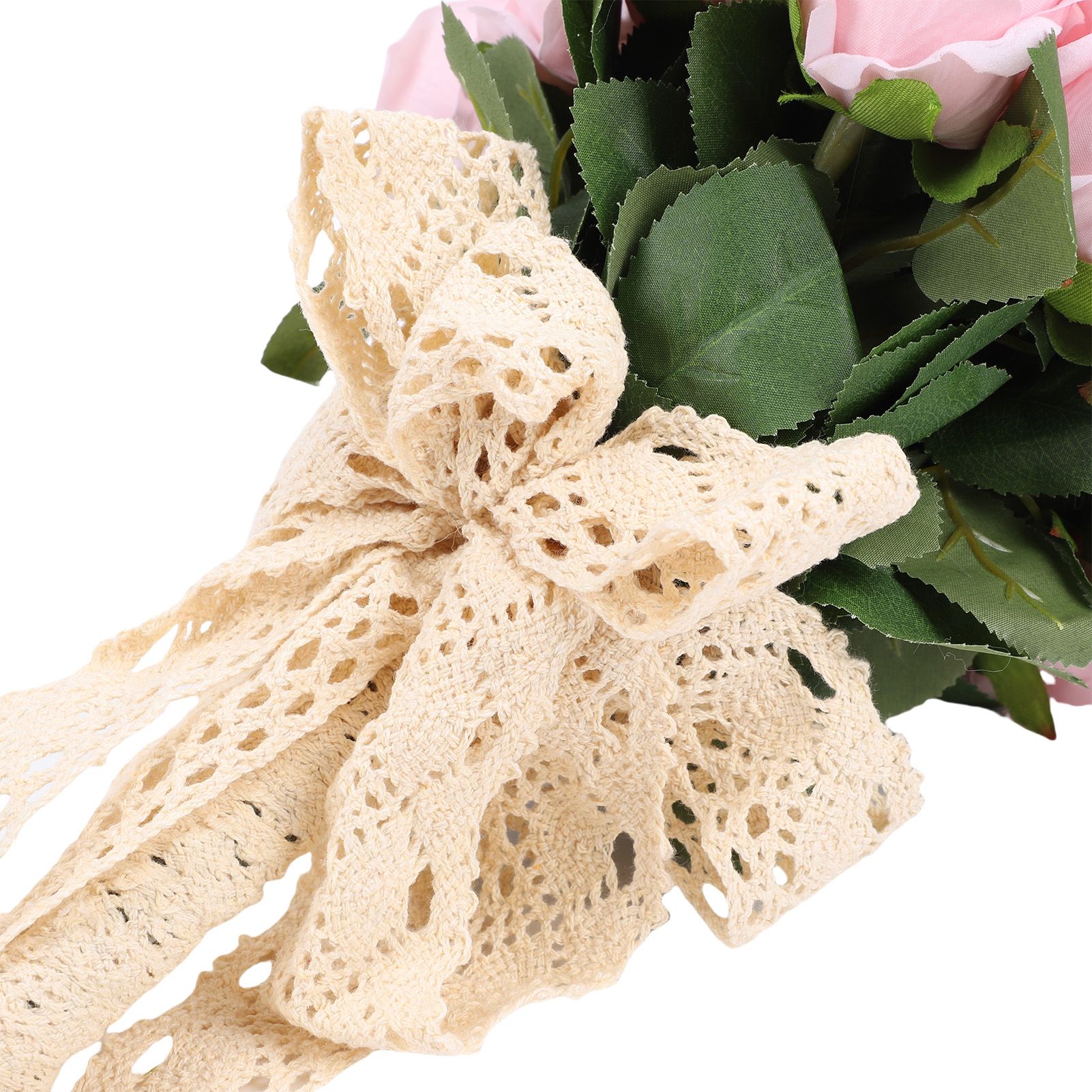 Artificial Wedding Bouquet Fade Proof Minimalist Realistic Silk Roses Bridal view 7