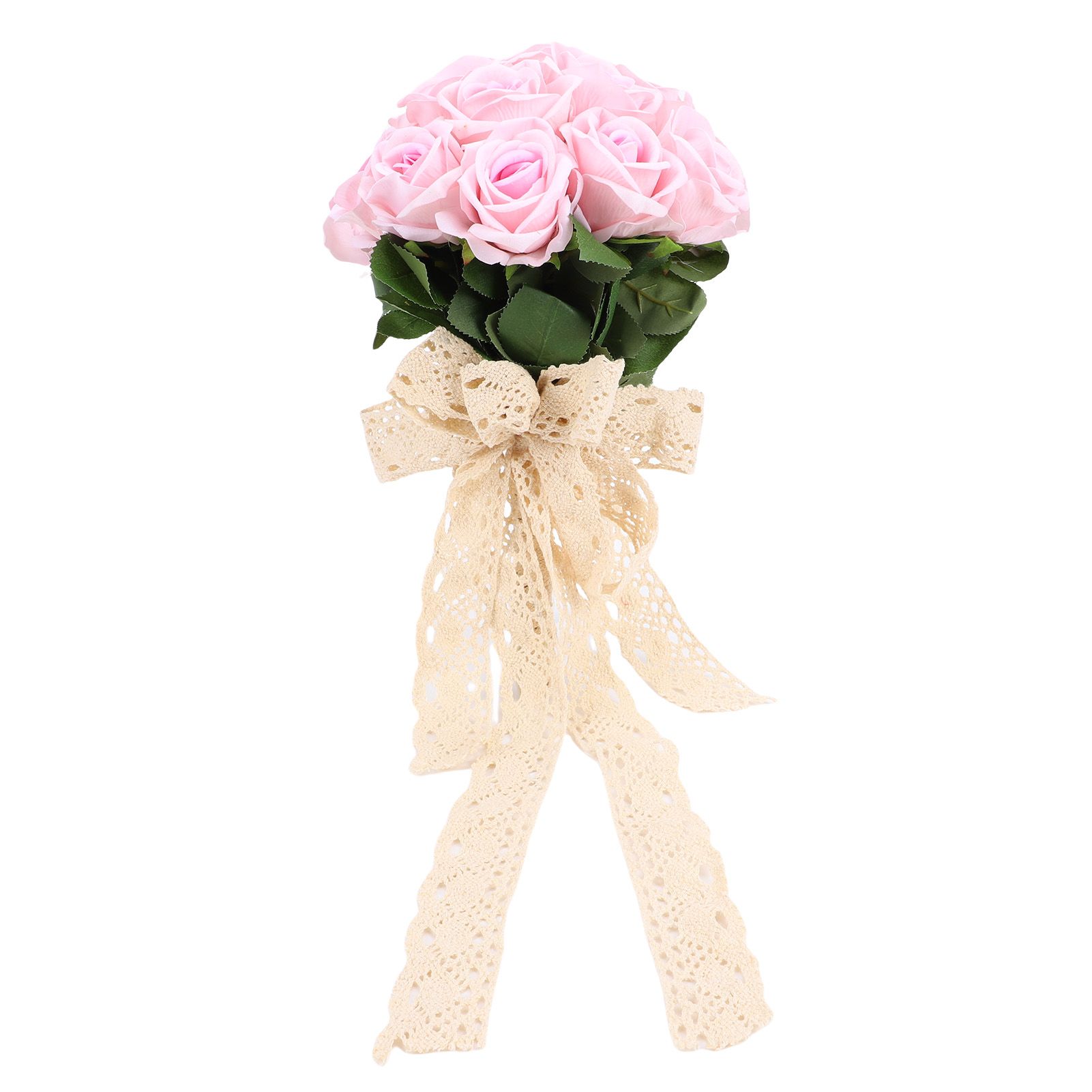 Artificial Wedding Bouquet Fade Proof Minimalist Realistic Silk Roses Bridal view 8