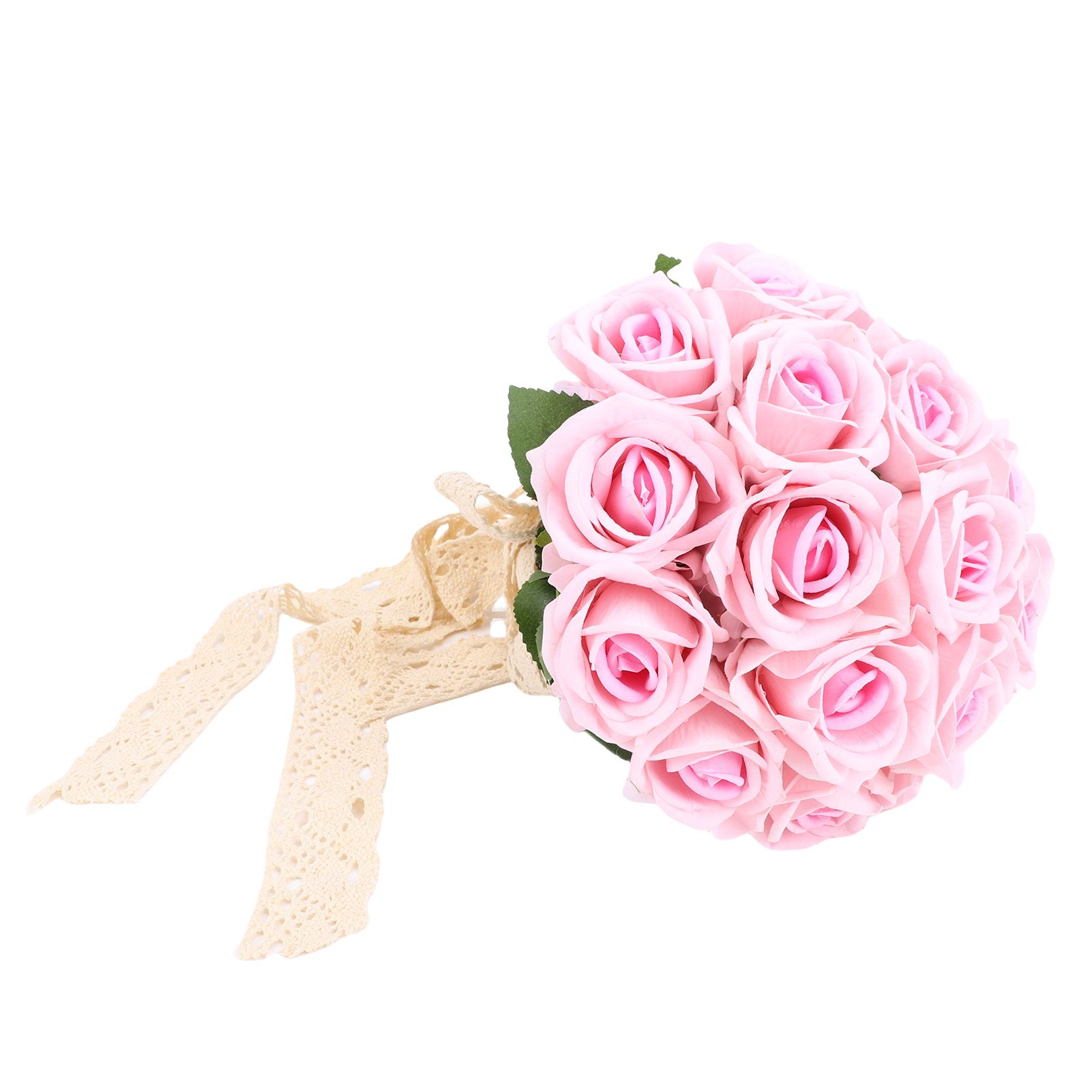Artificial Wedding Bouquet Fade Proof Minimalist Realistic Silk Roses Bridal view 12