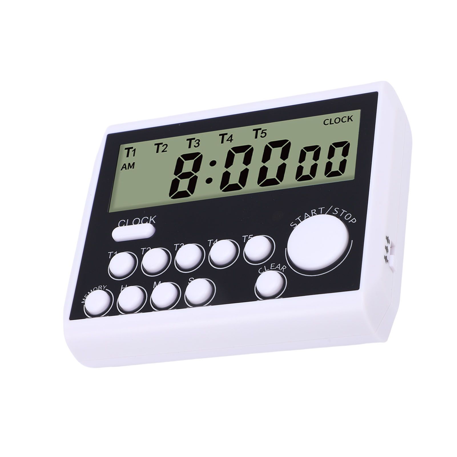 Digital Timer Battery Powered 5 Channels Digital Kitchen Timer with Clock for view 9