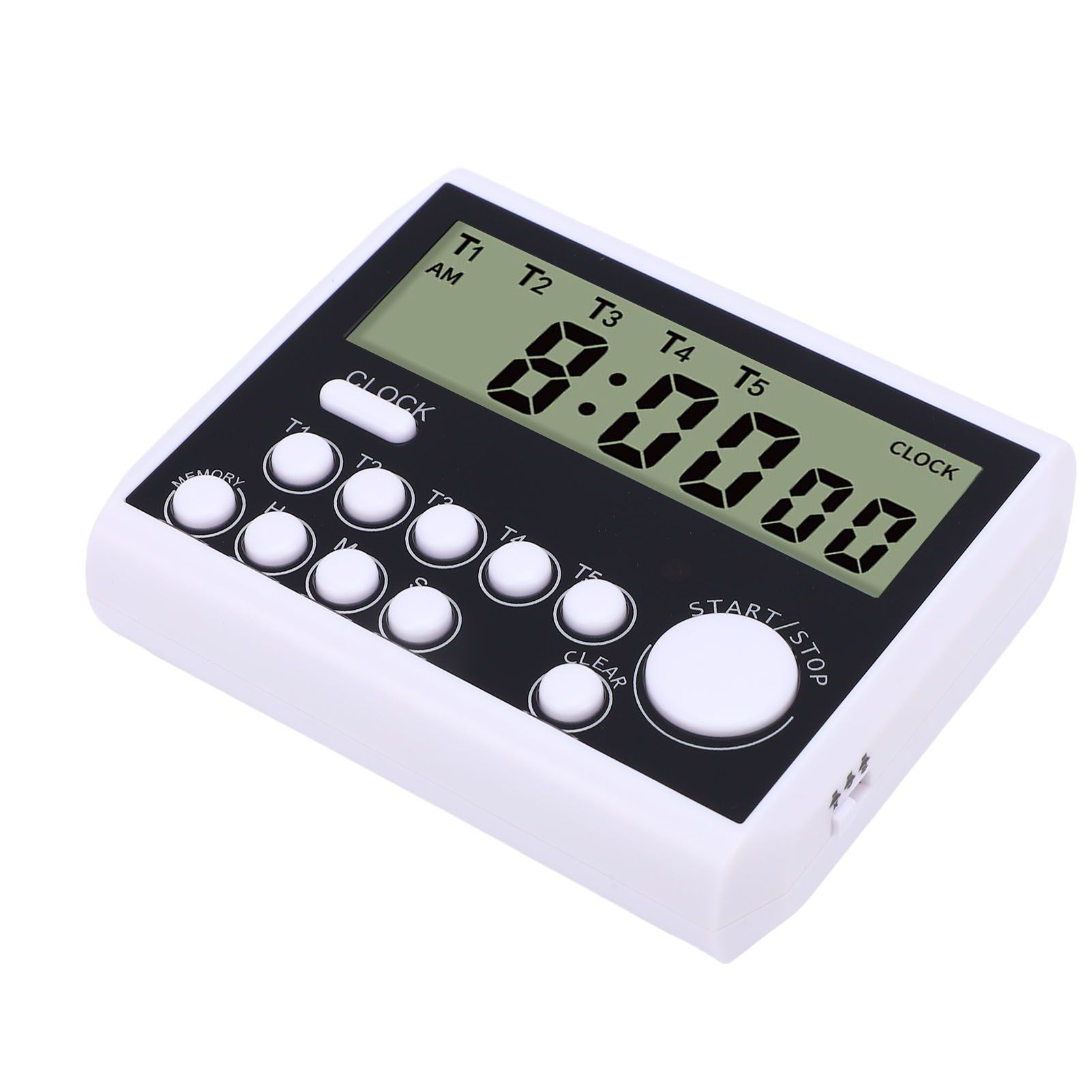 Digital Timer Battery Powered 5 Channels Digital Kitchen Timer with Clock for view 10