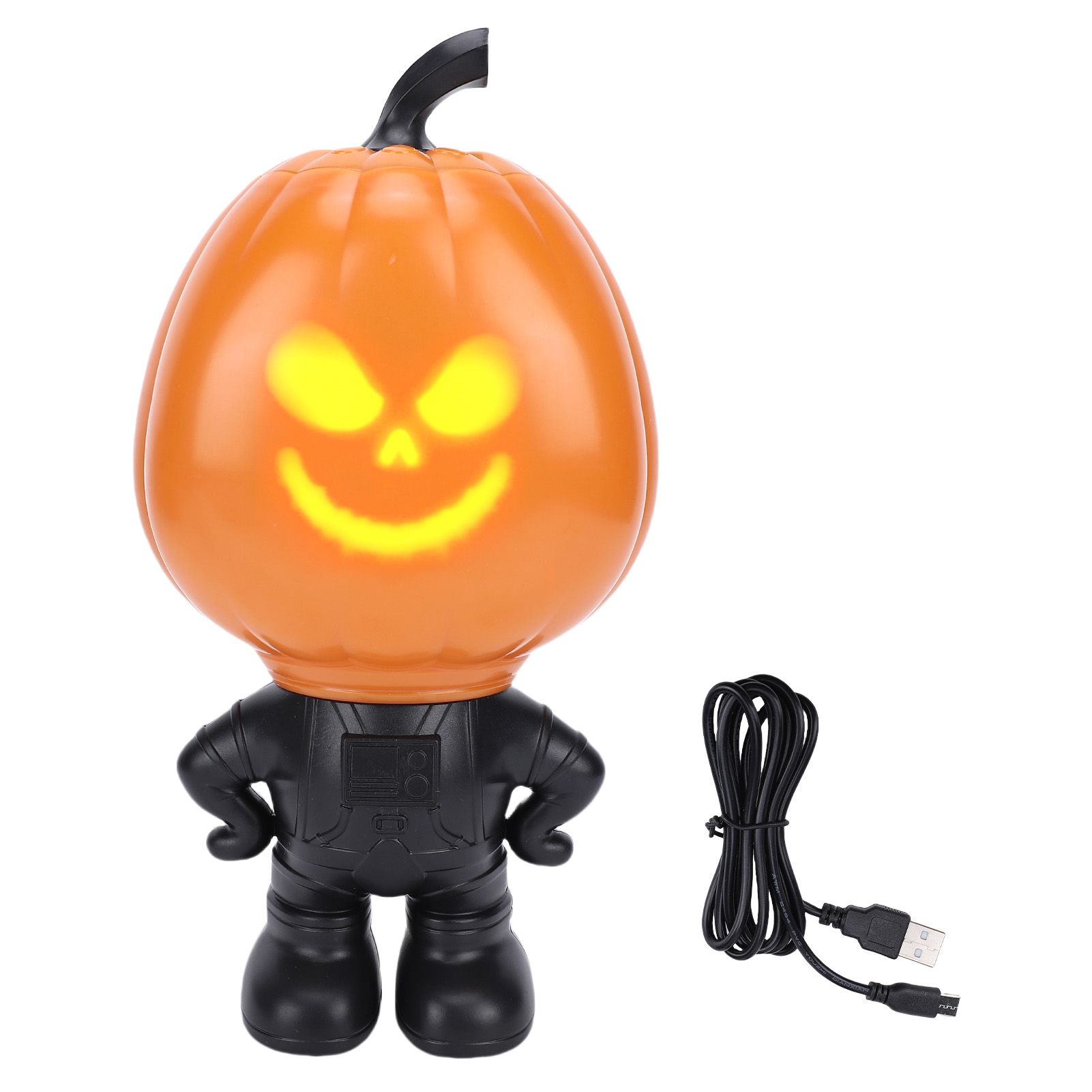 Talking Singing Pumpkin Figurine with Projector Lighted Pumpkin Desktop view 3