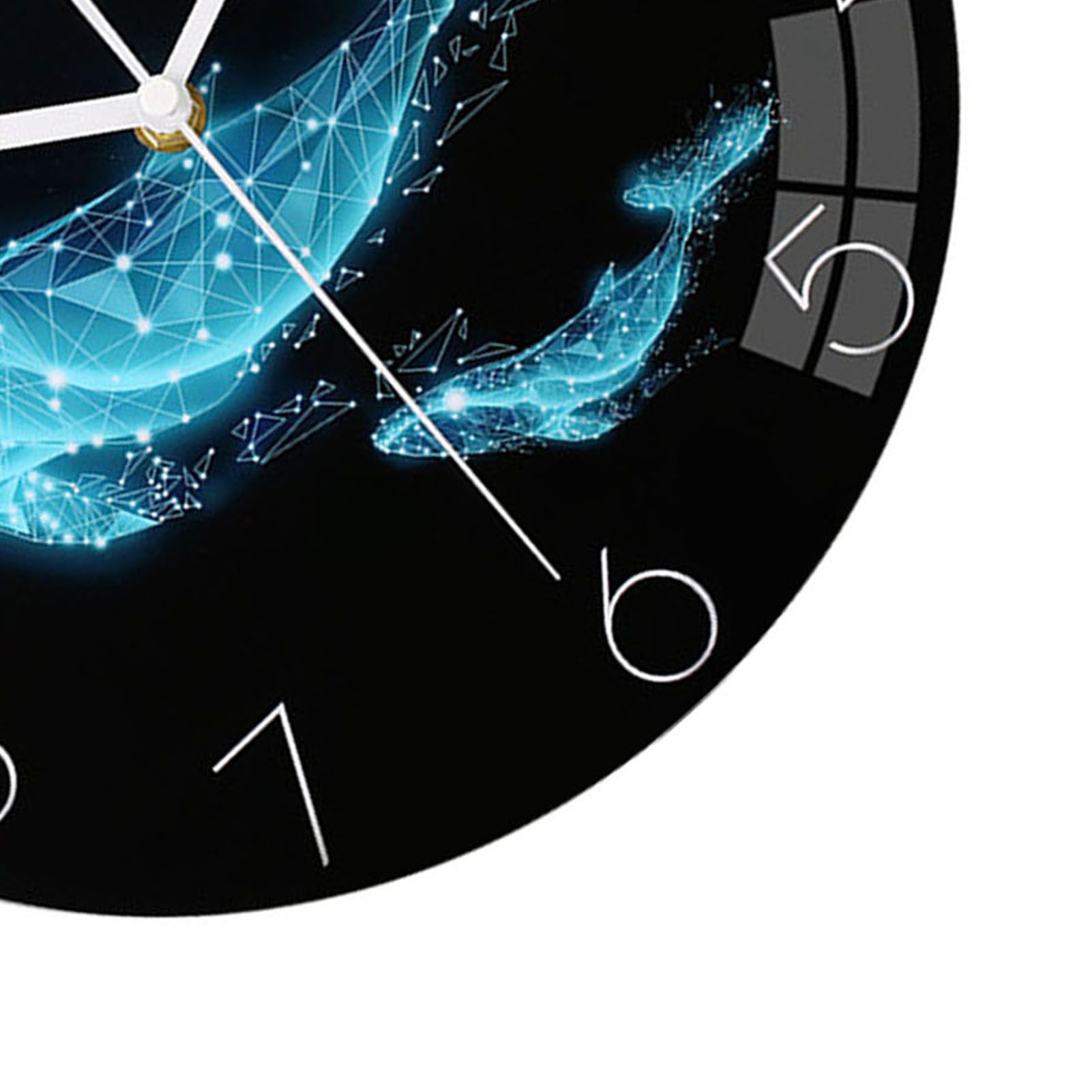 Wall Clock Silent Battery Operated MDF Round Wall Decorative Clock for Living view 2