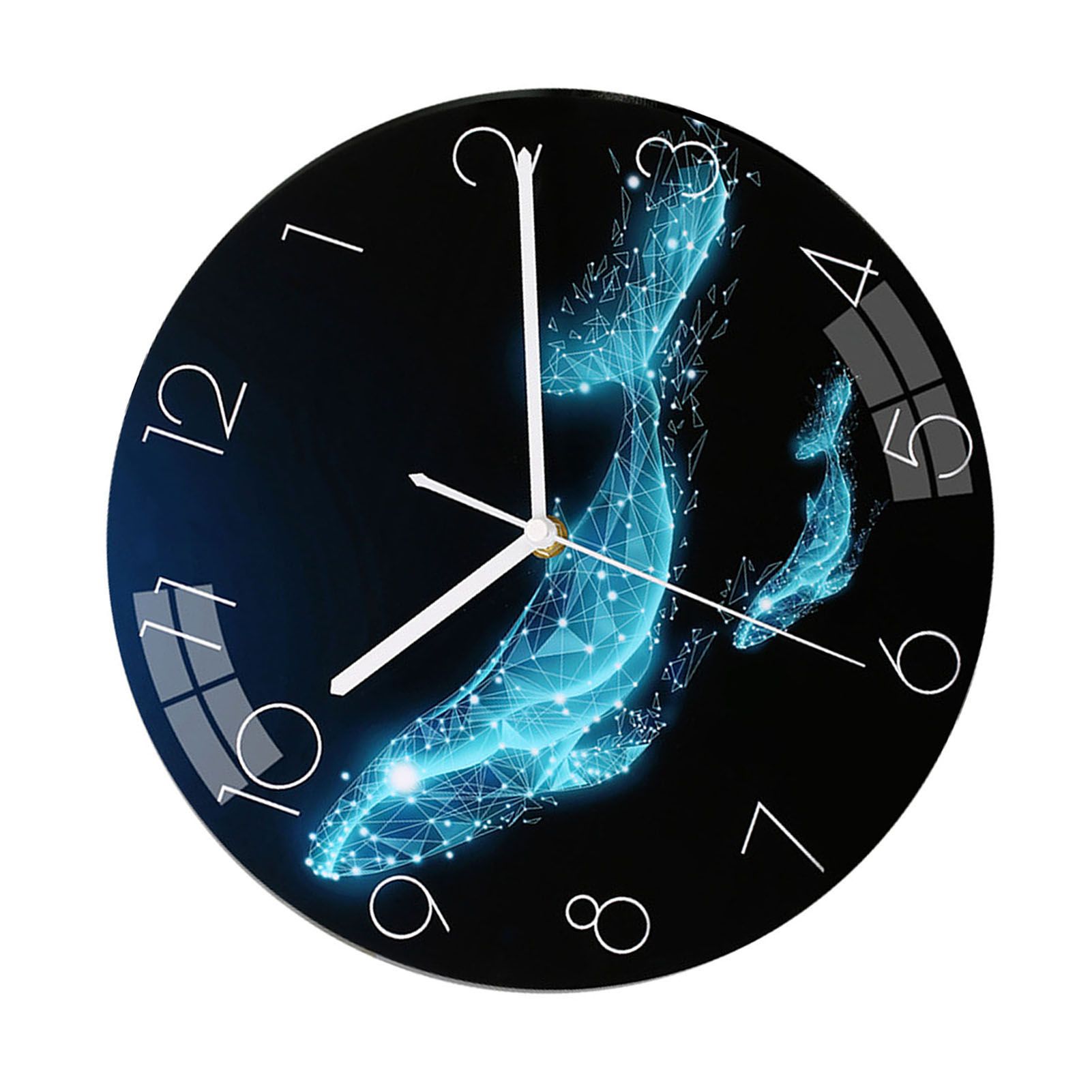 Wall Clock Silent Battery Operated MDF Round Wall Decorative Clock for Living view 4