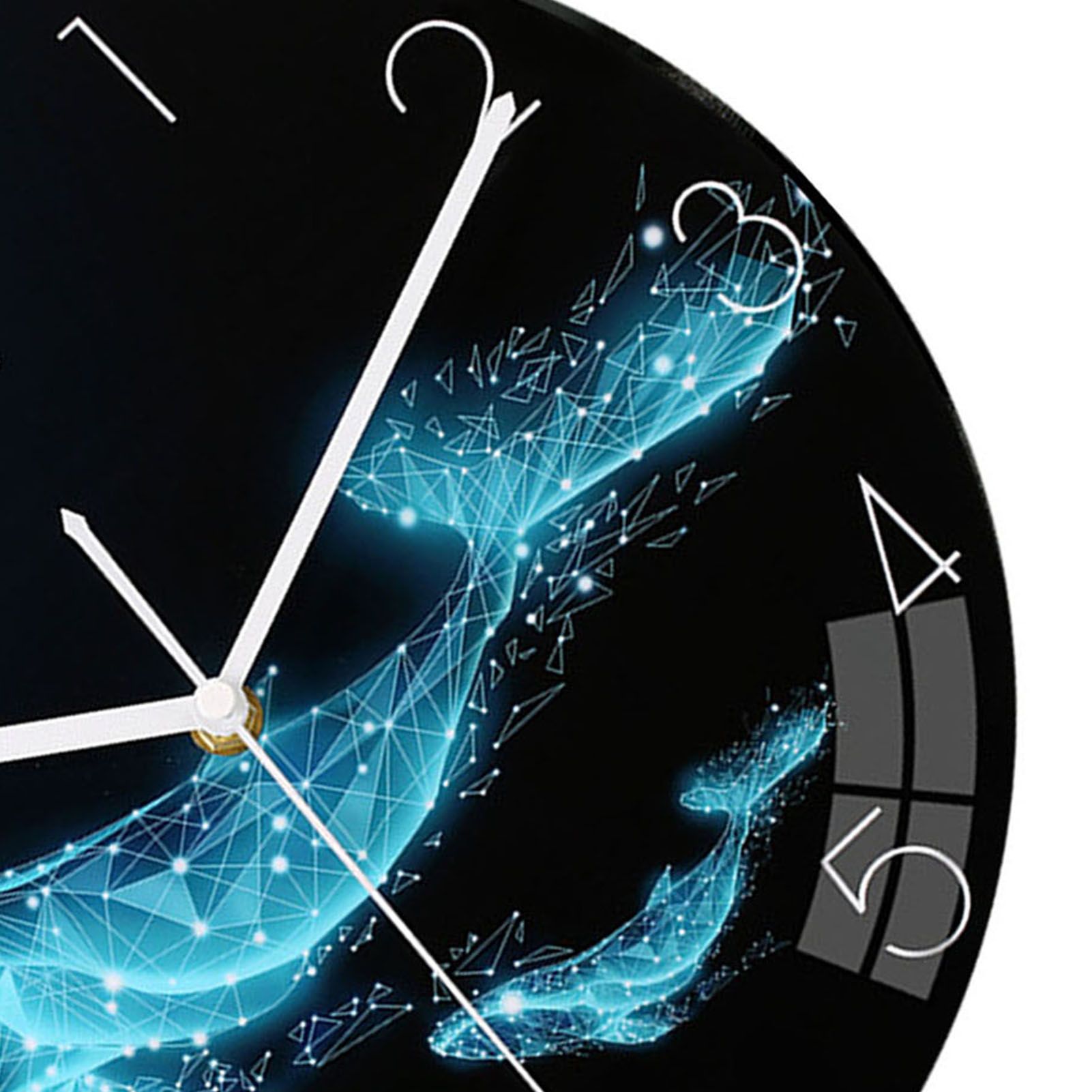 Wall Clock Silent Battery Operated MDF Round Wall Decorative Clock for Living view 5