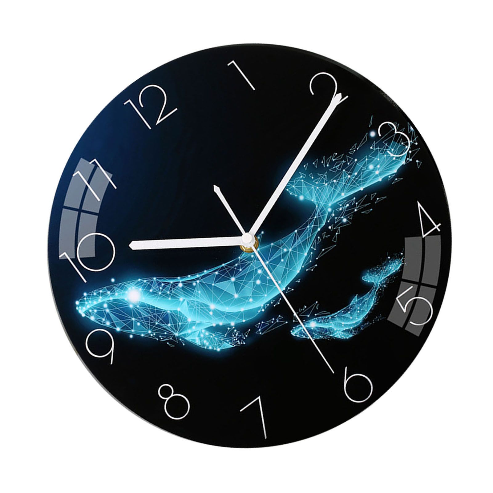 Wall Clock Silent Battery Operated MDF Round Wall Decorative Clock for Living view 6
