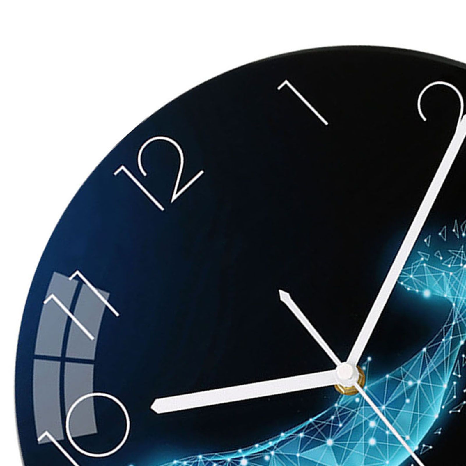 Wall Clock Silent Battery Operated MDF Round Wall Decorative Clock for Living view 7