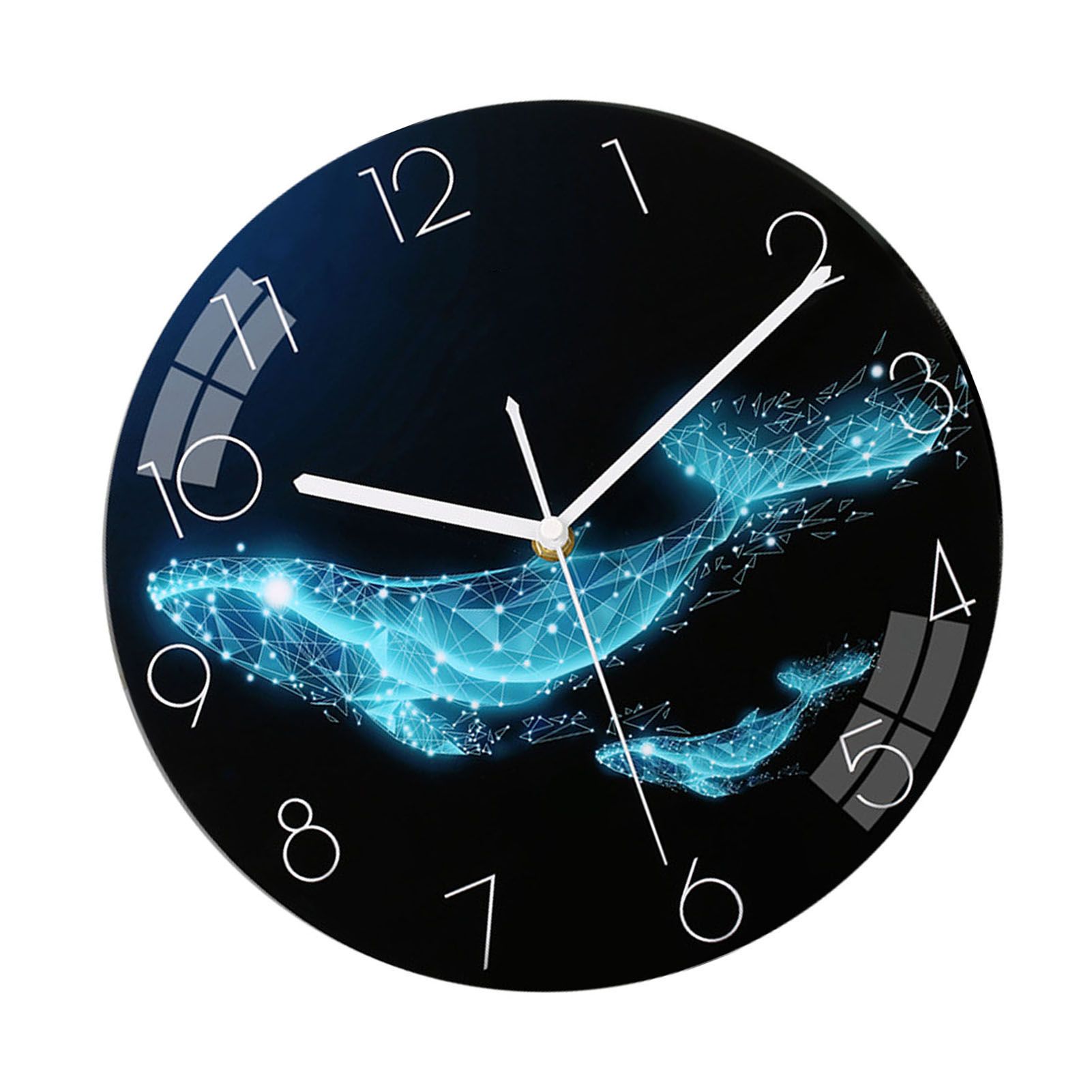 Wall Clock Silent Battery Operated MDF Round Wall Decorative Clock for Living view 9