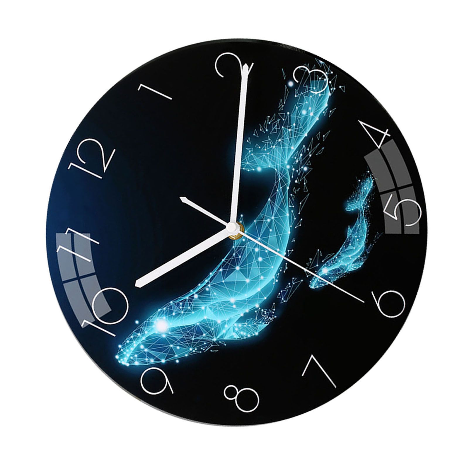 Wall Clock Silent Battery Operated MDF Round Wall Decorative Clock for Living view 11