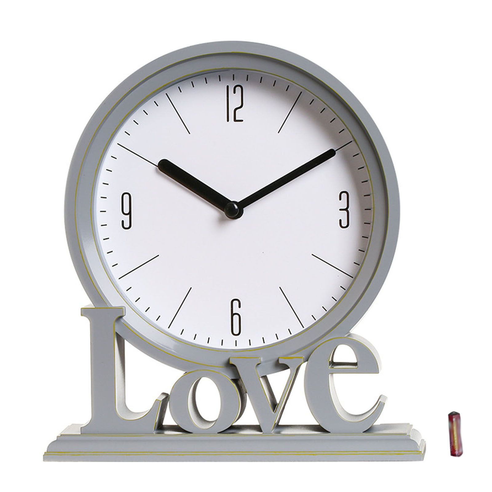 Retro Analog Alarm Clock Small Silent Bedside Desk Clock Battery Operated for view 3