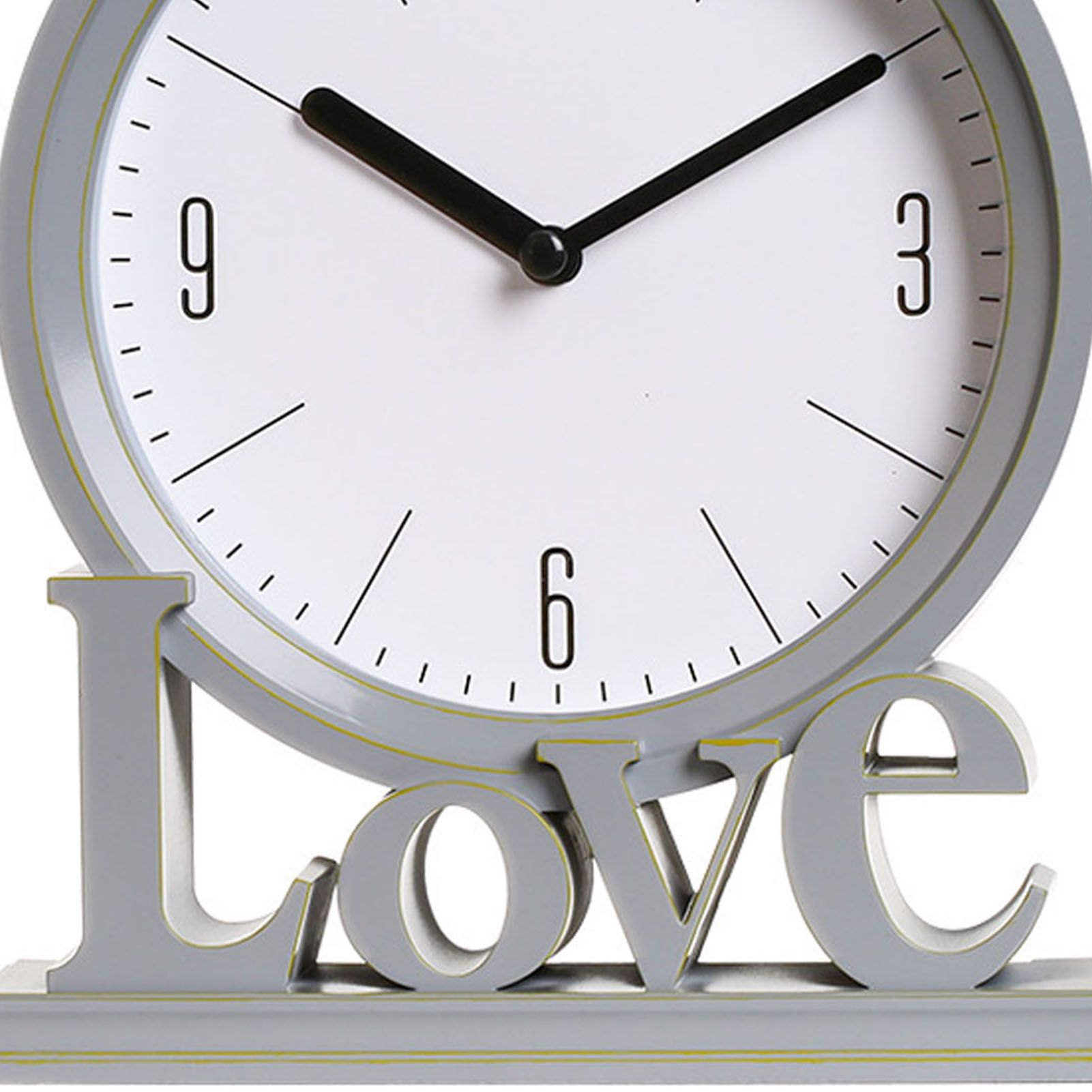 Retro Analog Alarm Clock Small Silent Bedside Desk Clock Battery Operated for view 5