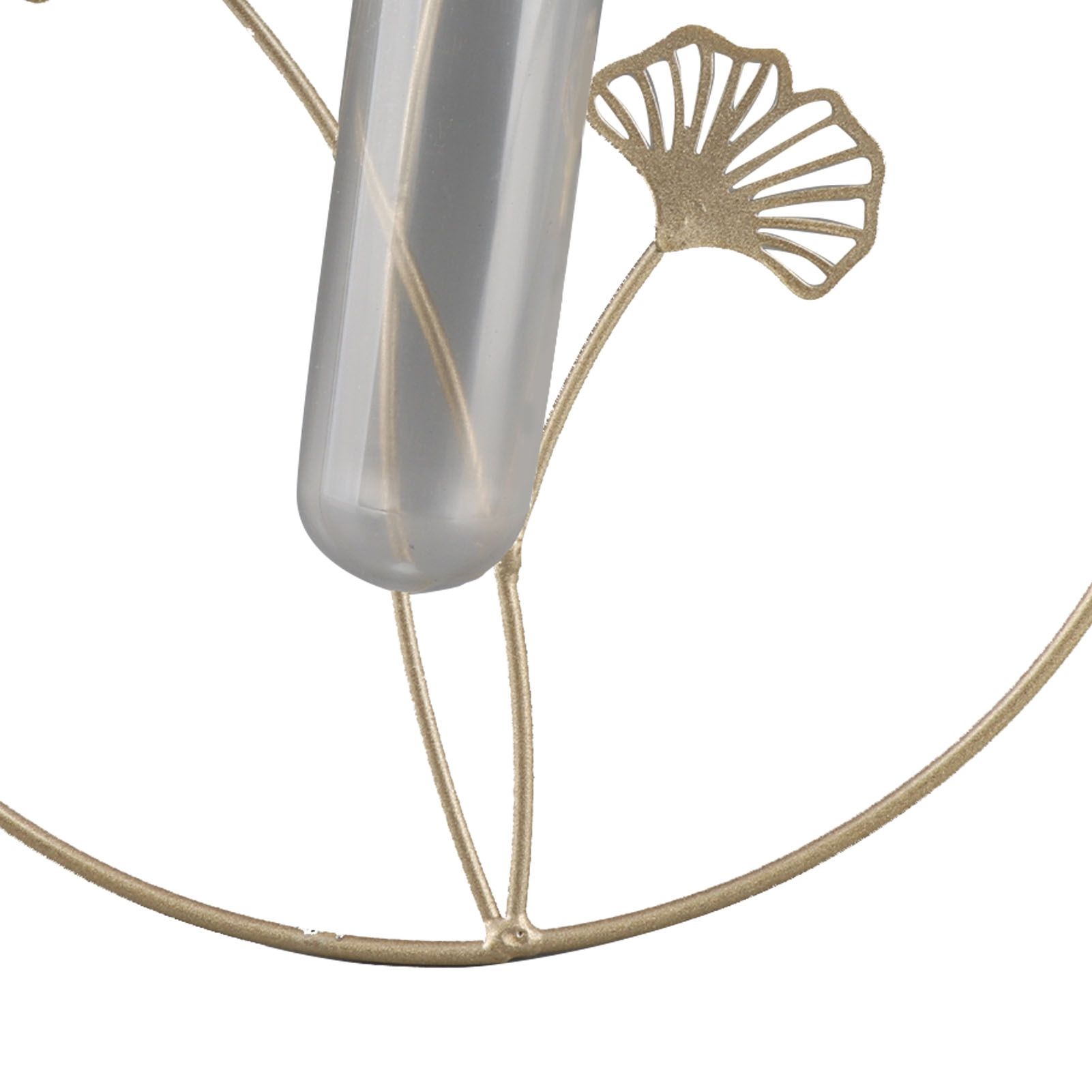 Wall Vase Transparent Glass Tube Iron Art Wall Hanging Flower Vase for Dining view 2