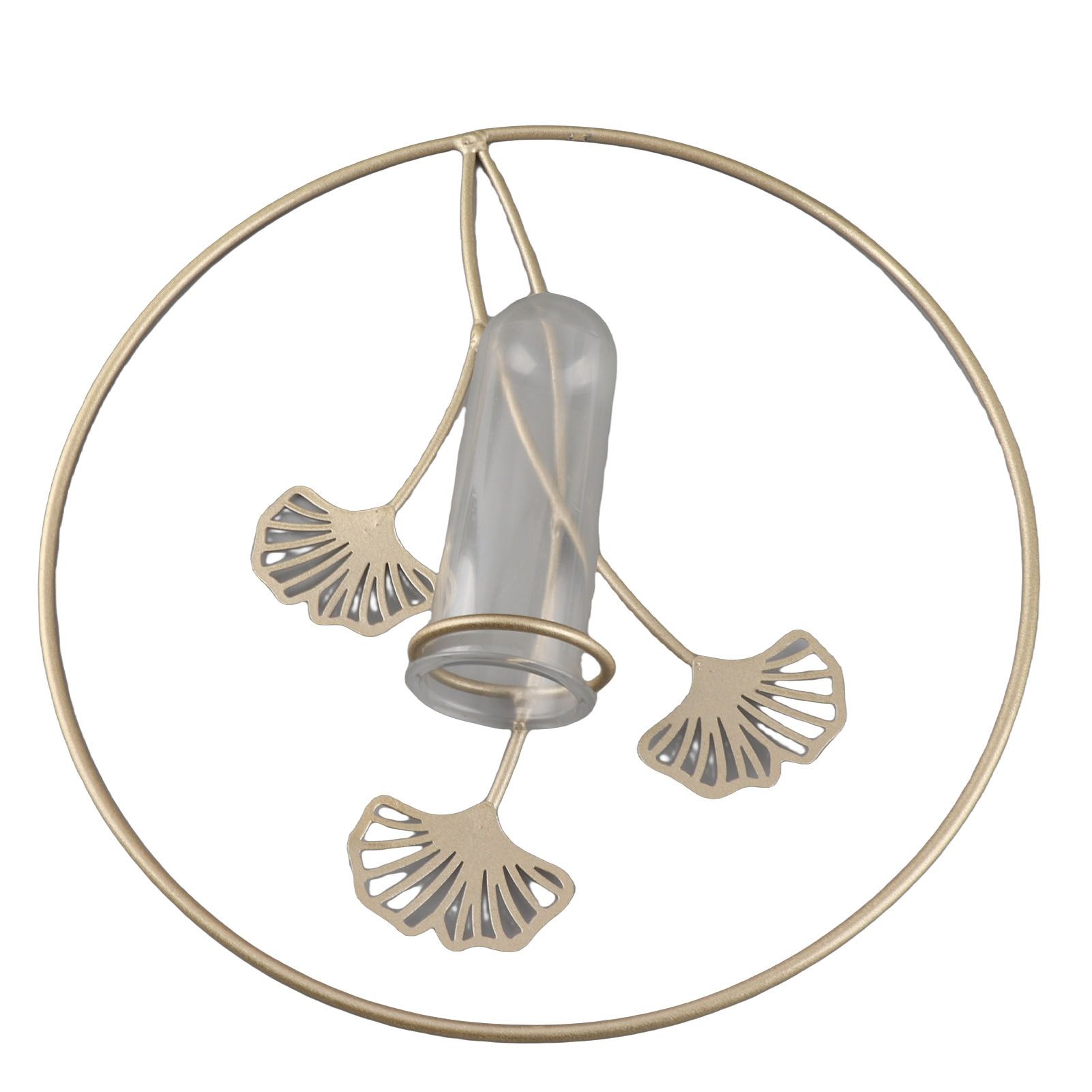 Wall Vase Transparent Glass Tube Iron Art Wall Hanging Flower Vase for Dining view 11