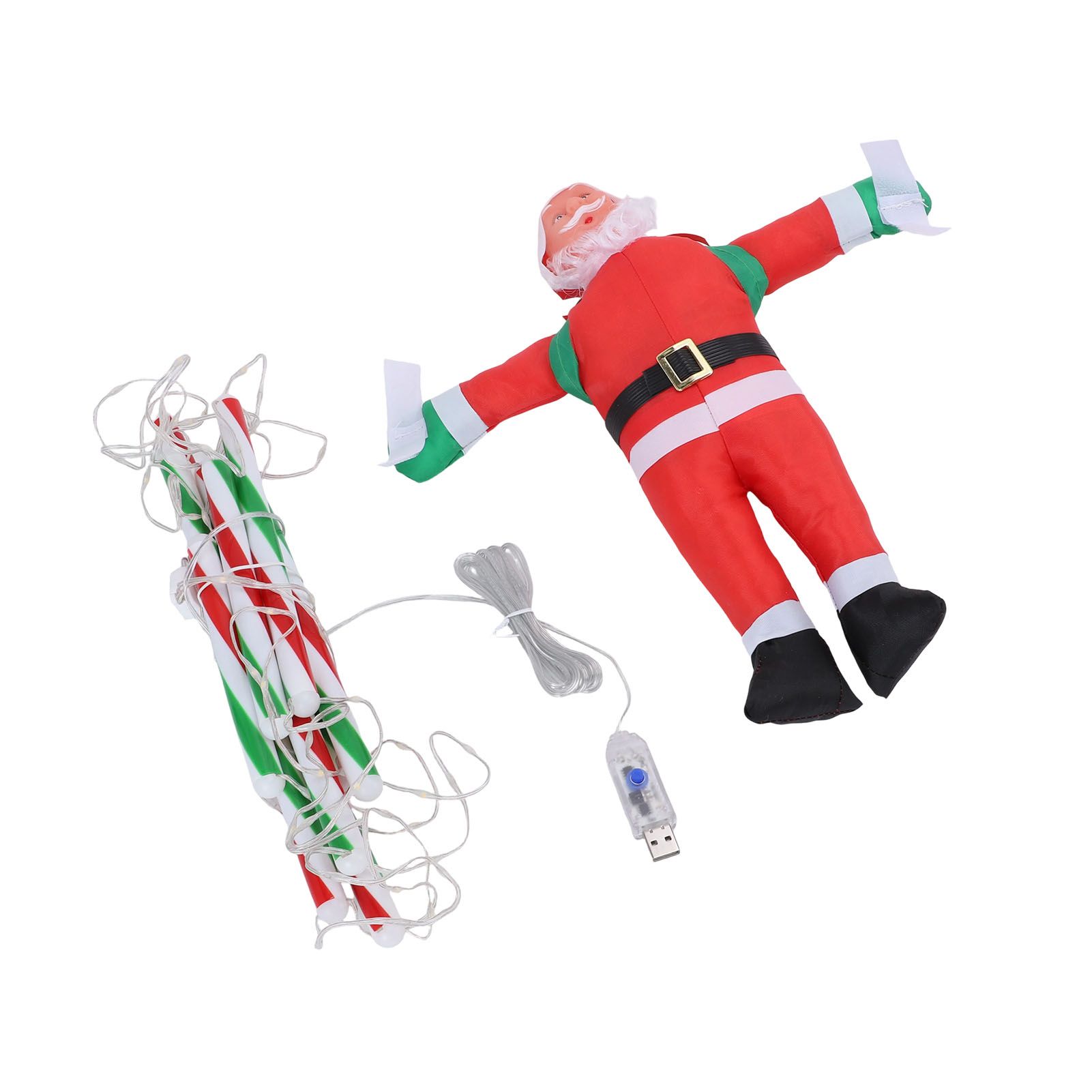 LED Xmas Decorative Ladder Lights with Santa 8 Modes Water Proof for Indoor view 4