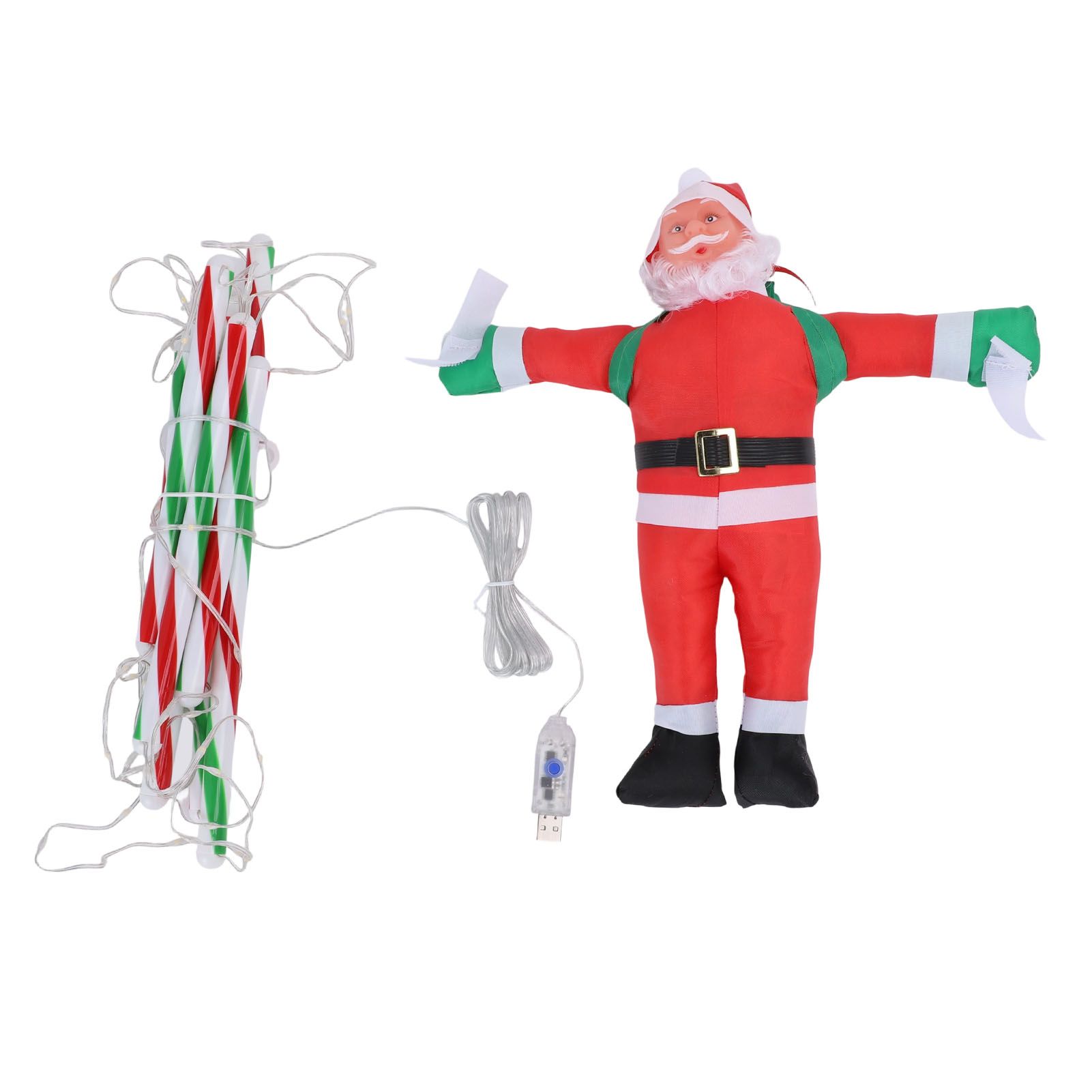 LED Xmas Decorative Ladder Lights with Santa 8 Modes Water Proof for Indoor — image 1