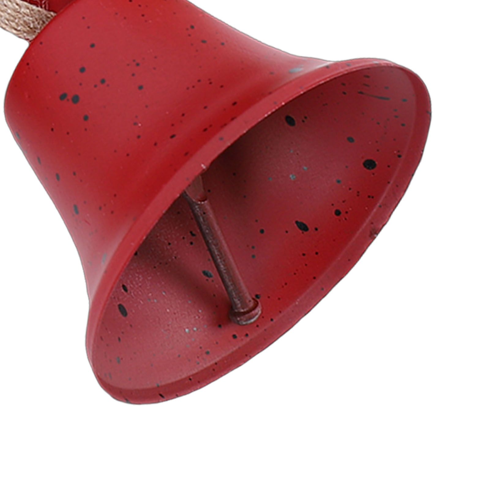 Xmas Bell Hanging Ornament Vintage Xmas Bell Decoration with Bow Pine Cone Red view 5
