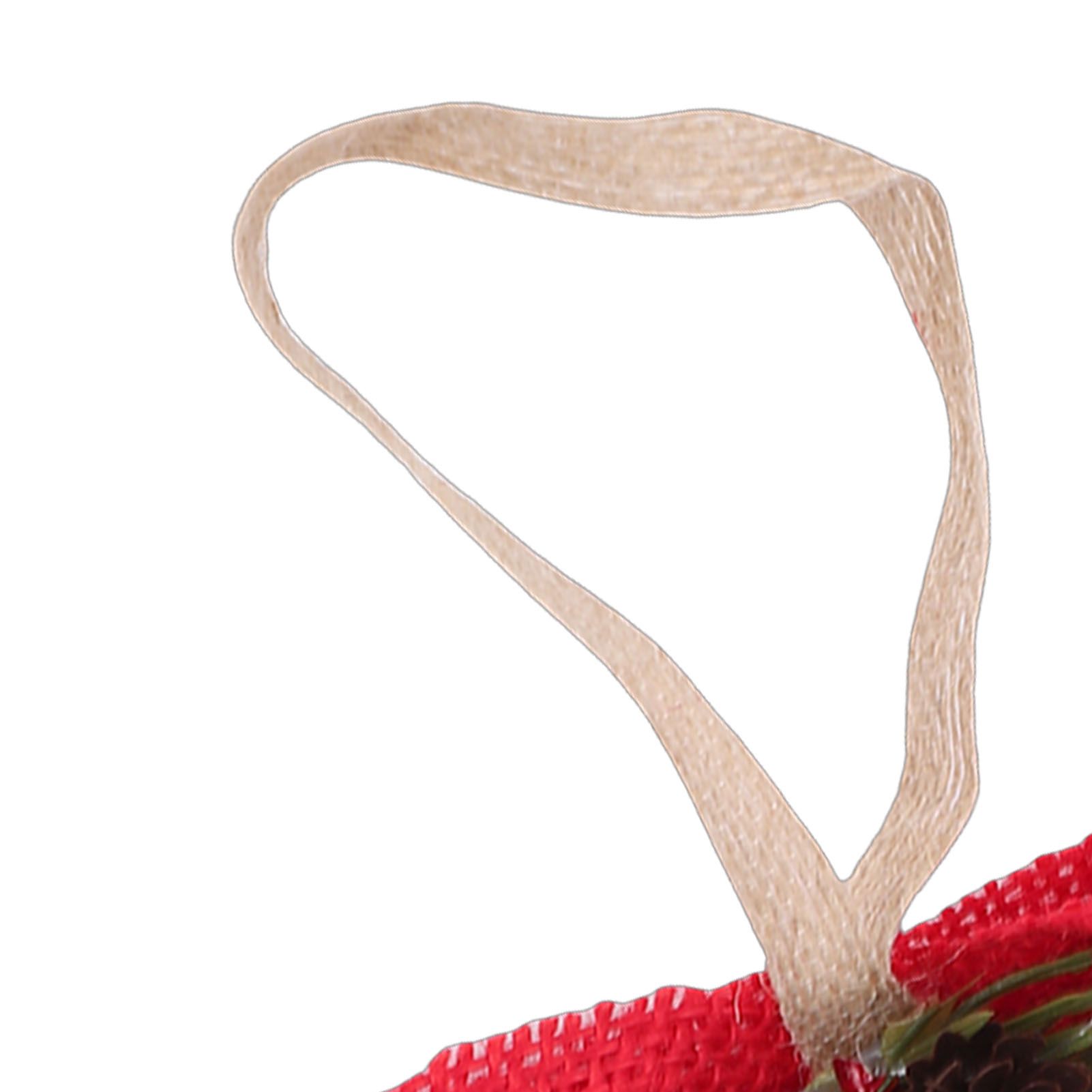 Xmas Bell Hanging Ornament Vintage Xmas Bell Decoration with Bow Pine Cone Red view 7