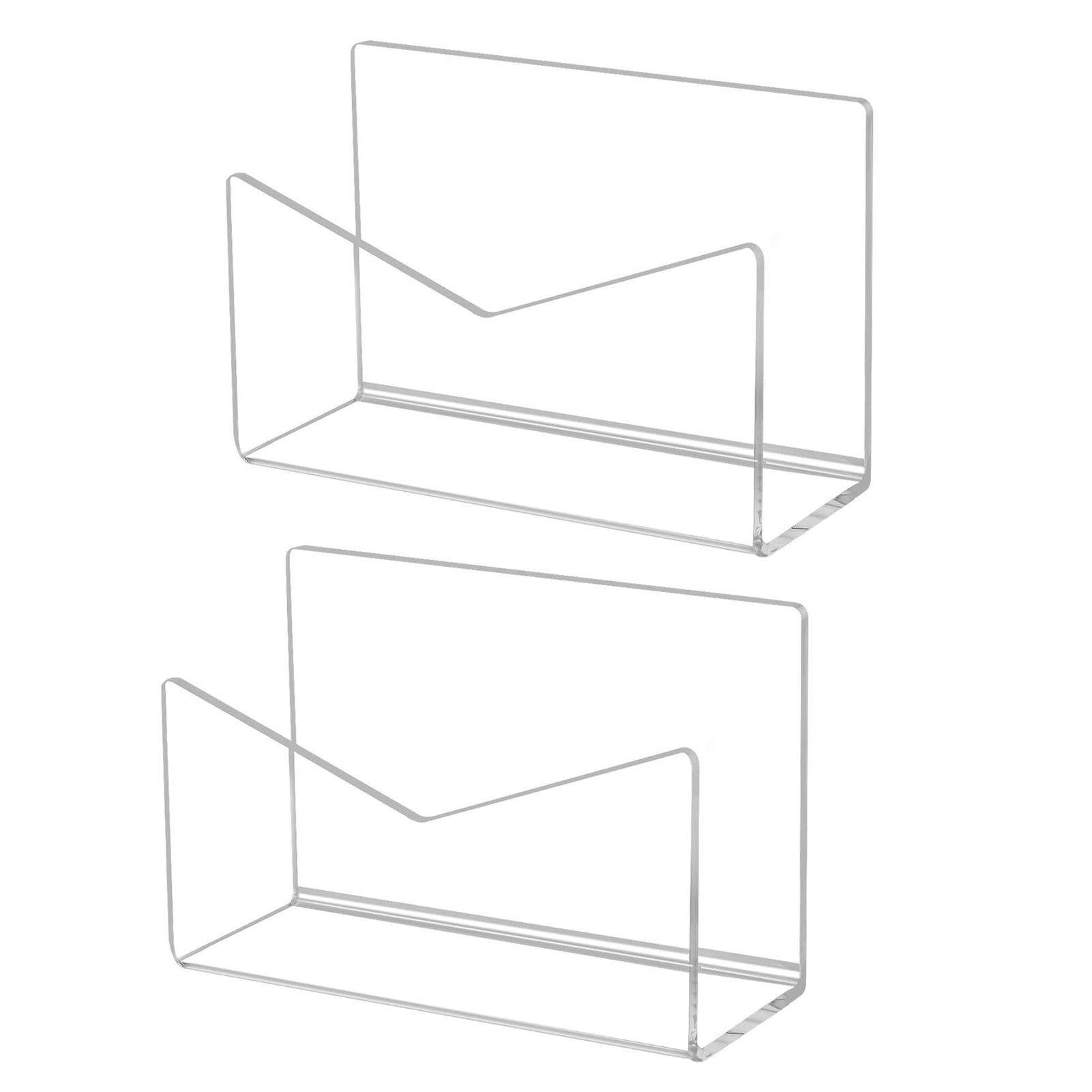2 Pack Acrylic Mail Organizer Mail Holder Stand Vertical File Folder and view 2