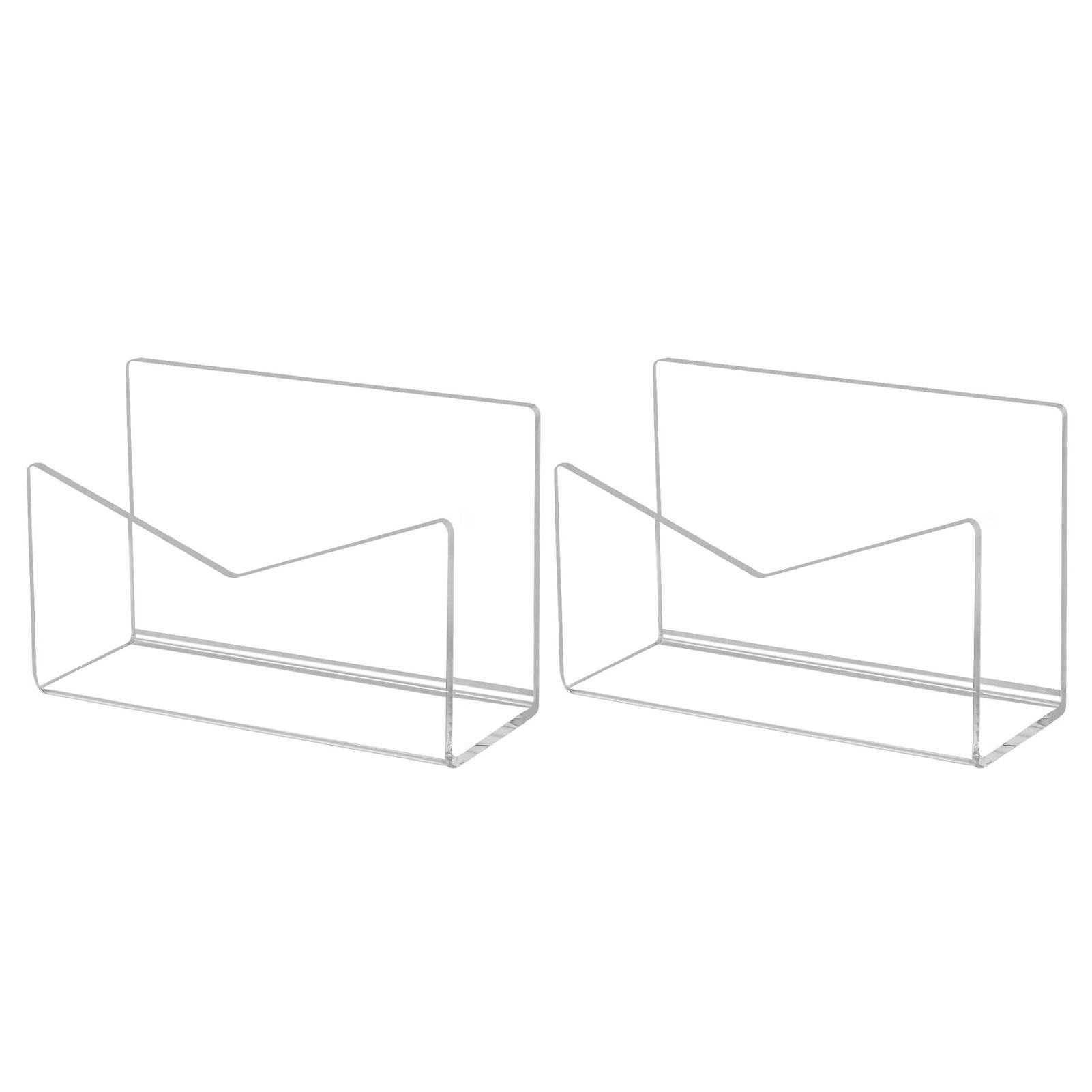 2 Pack Acrylic Mail Organizer Mail Holder Stand Vertical File Folder and view 3