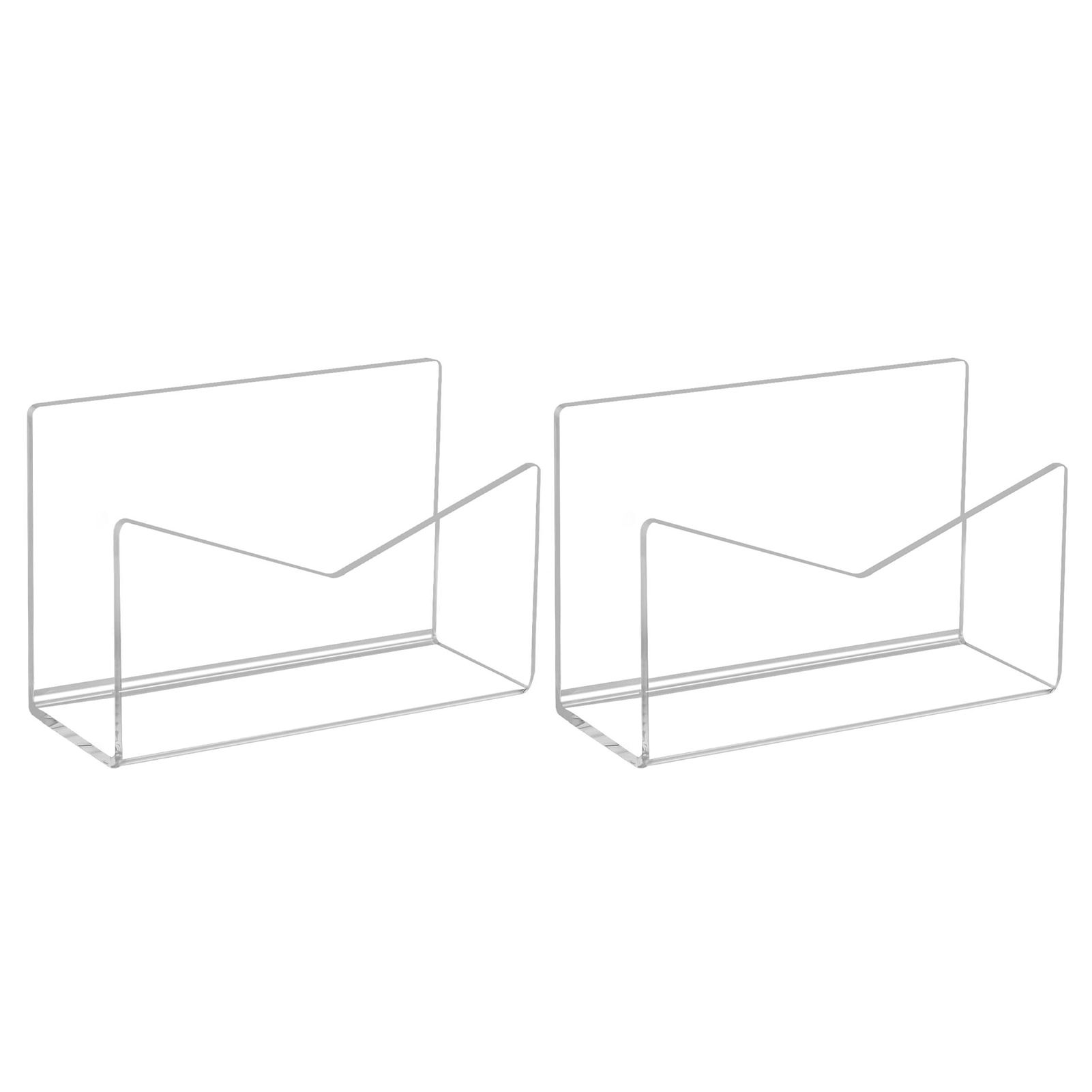 2 Pack Acrylic Mail Organizer Mail Holder Stand Vertical File Folder and view 4
