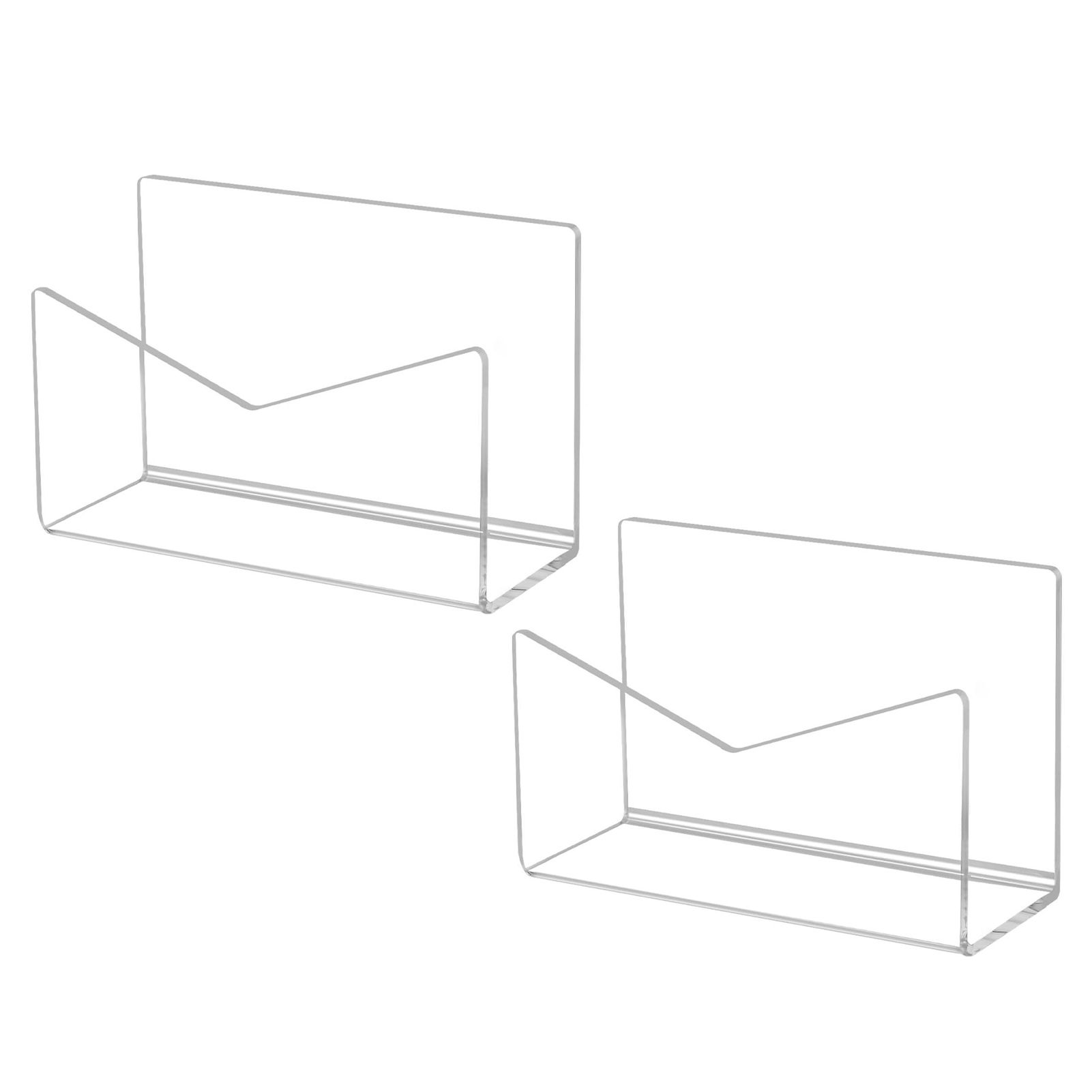 2 Pack Acrylic Mail Organizer Mail Holder Stand Vertical File Folder and view 5
