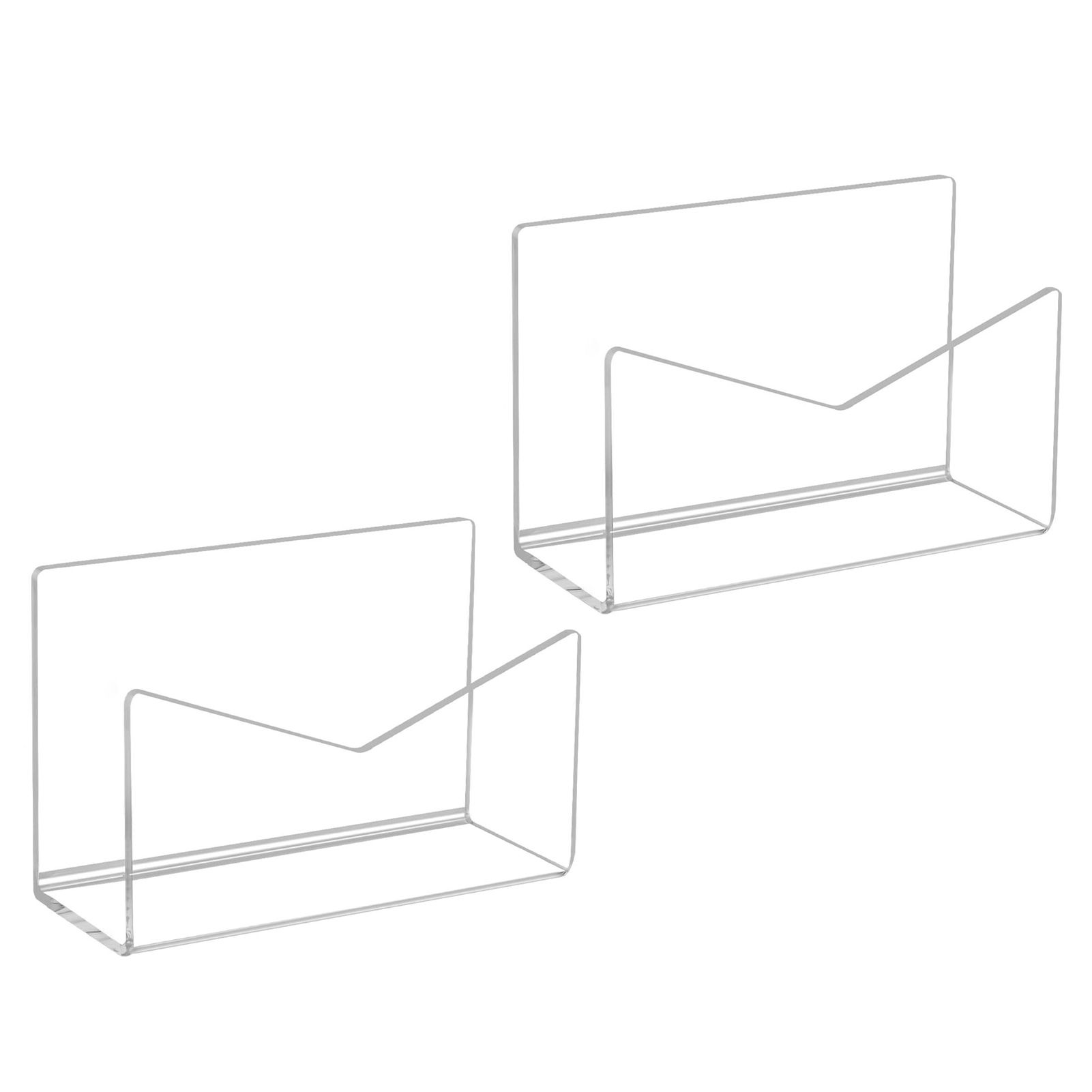 2 Pack Acrylic Mail Organizer Mail Holder Stand Vertical File Folder and view 6