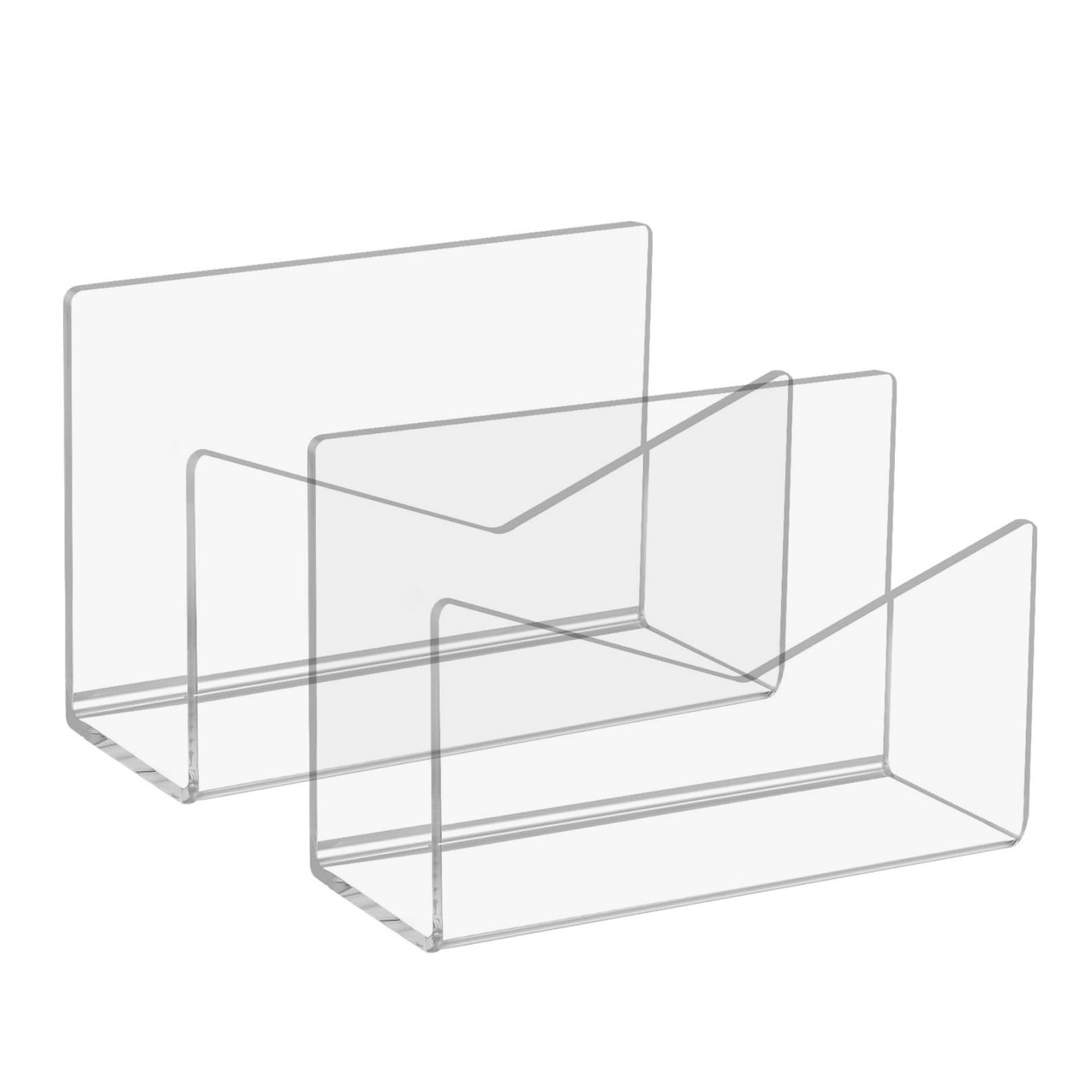 2 Pack Acrylic Mail Organizer Mail Holder Stand Vertical File Folder and view 7
